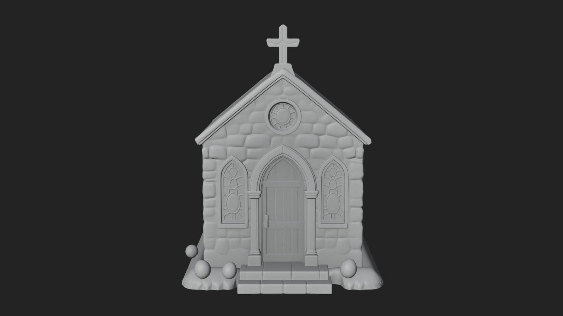 Easter Blossom Chapel House Design 2 3d Print Model 3D Model
