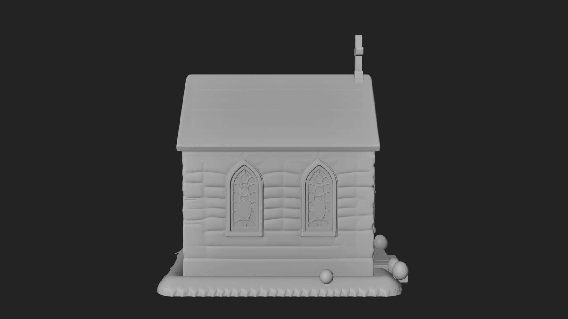 Easter Blossom Chapel House Design 2 3d Print Model 3D Model