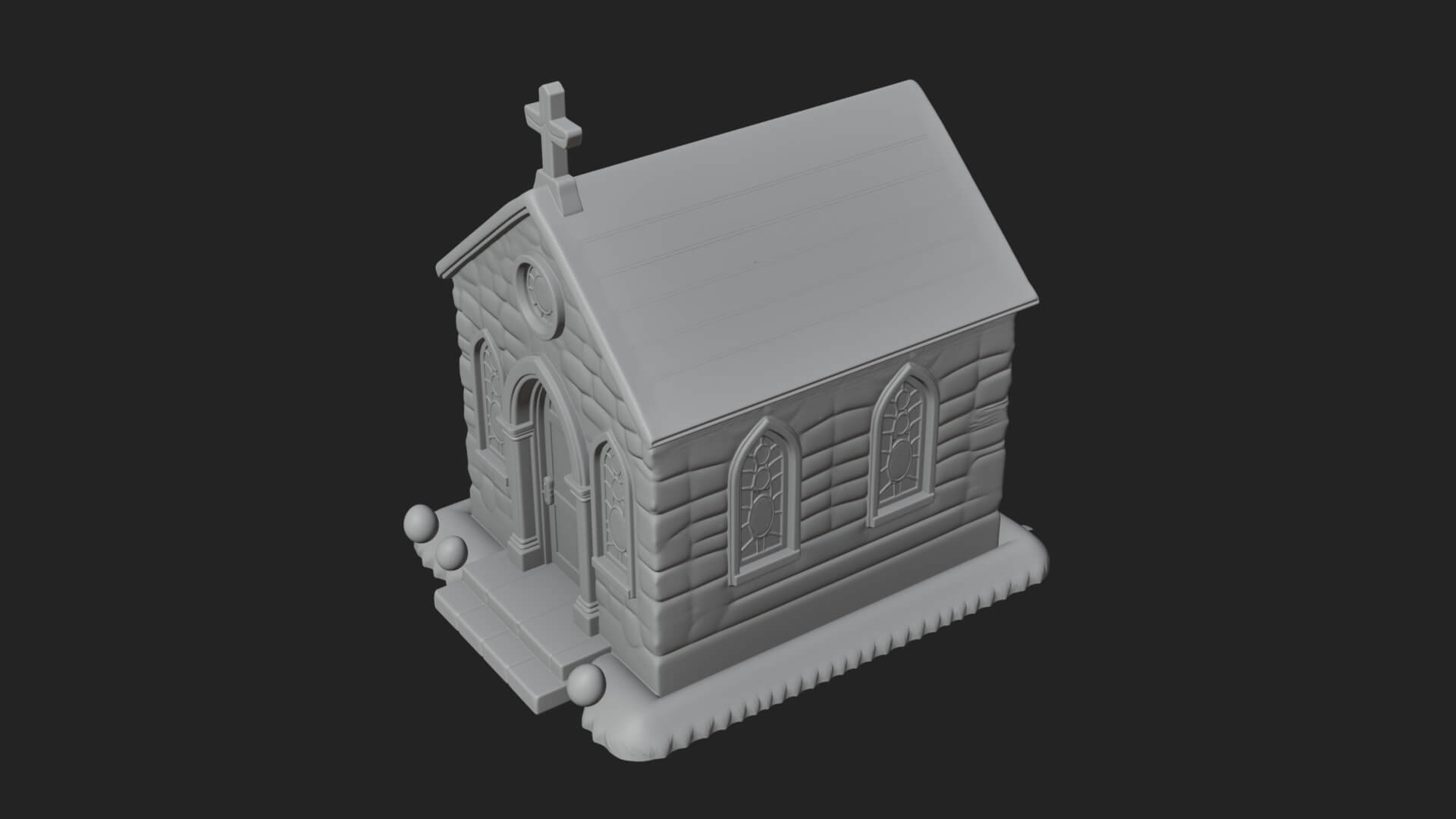 Easter Blossom Chapel House Design 2 3d Print Model 3D Model
