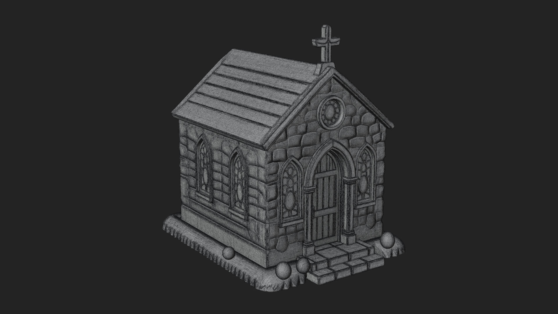 Easter Blossom Chapel House Design 2 3d Print Model 3D Model