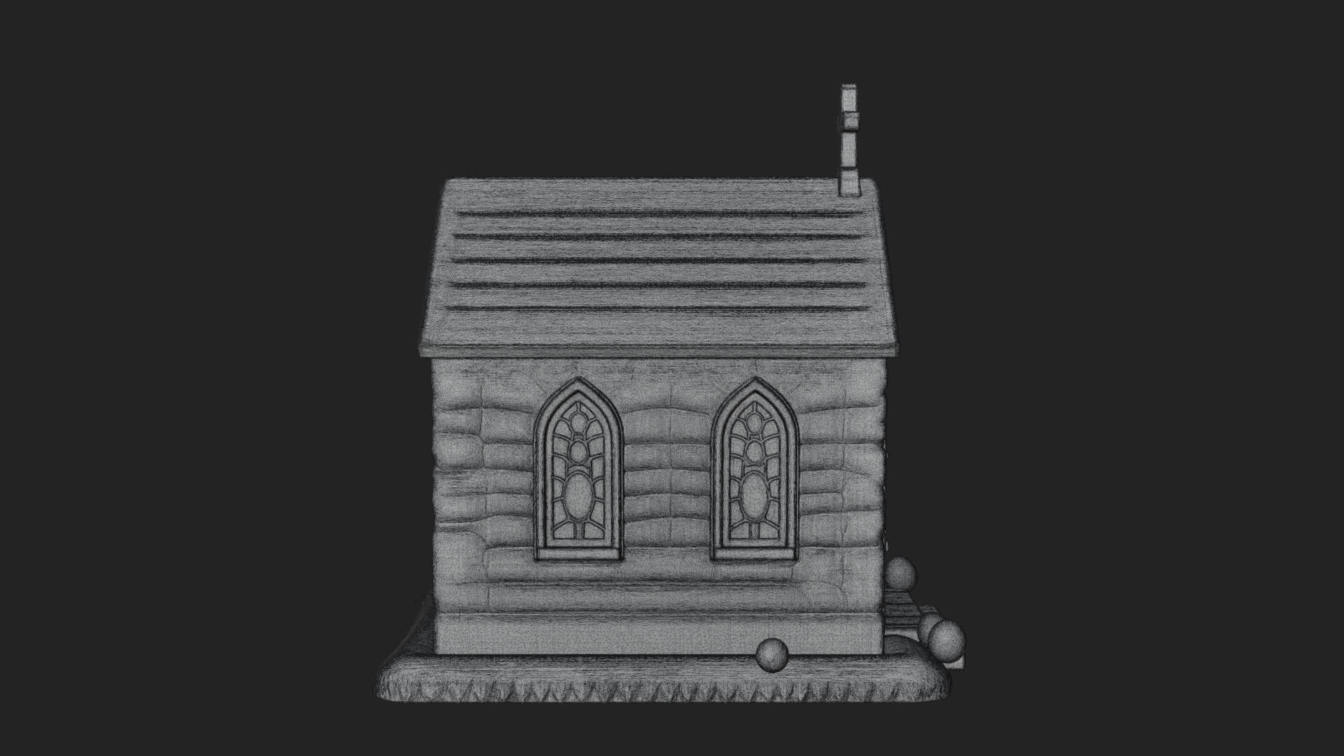 Easter Blossom Chapel House Design 2 3d Print Model 3D Model