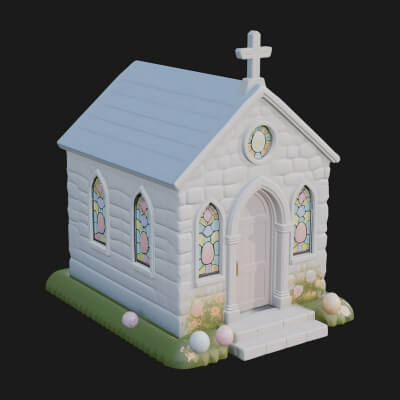 Easter Blossom Chapel House Design 2 3d Print Model
