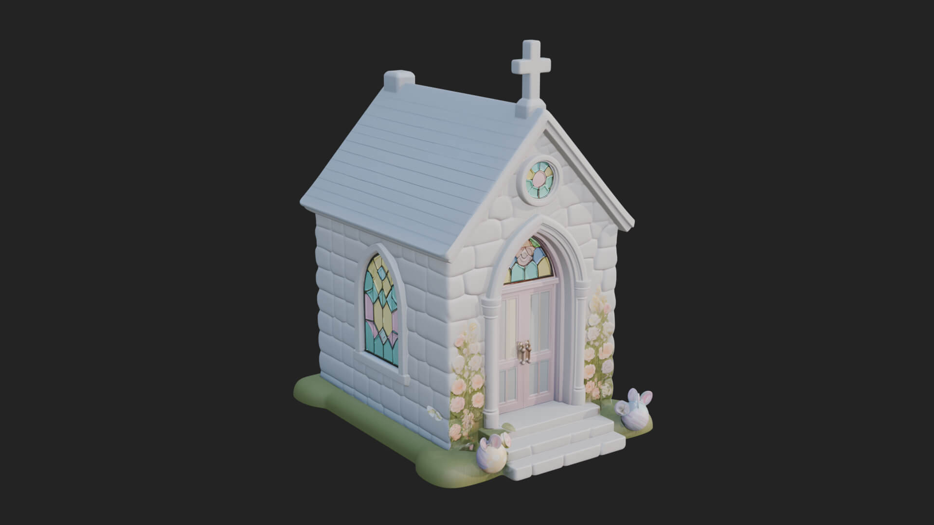 Easter Blossom Chapel House Design 3 3D Print Model 3D Model