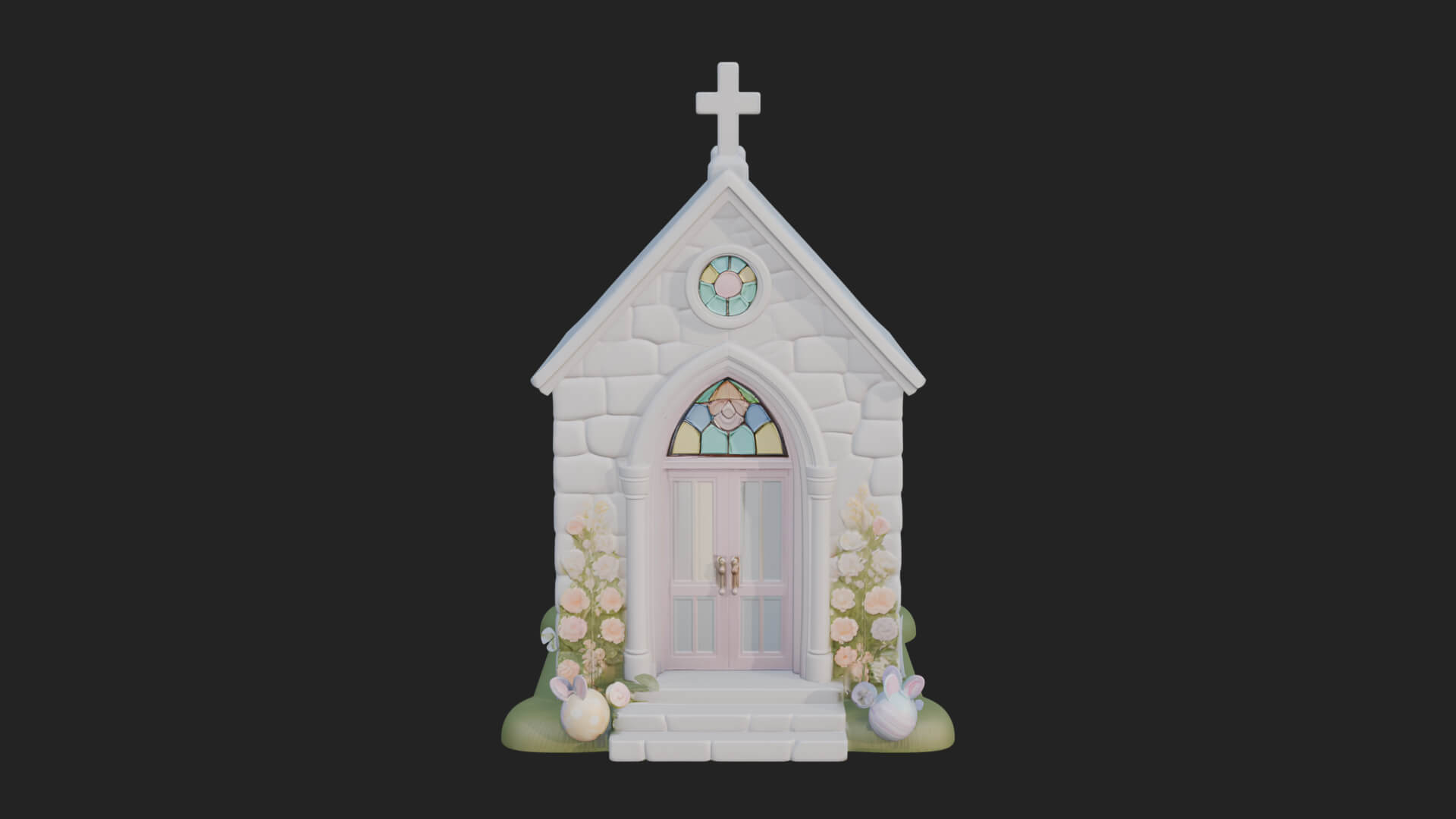 Easter Blossom Chapel House Design 3 3D Print Model 3D Model