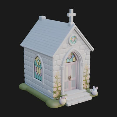 Easter Blossom Chapel House Design 3 3D Print Model