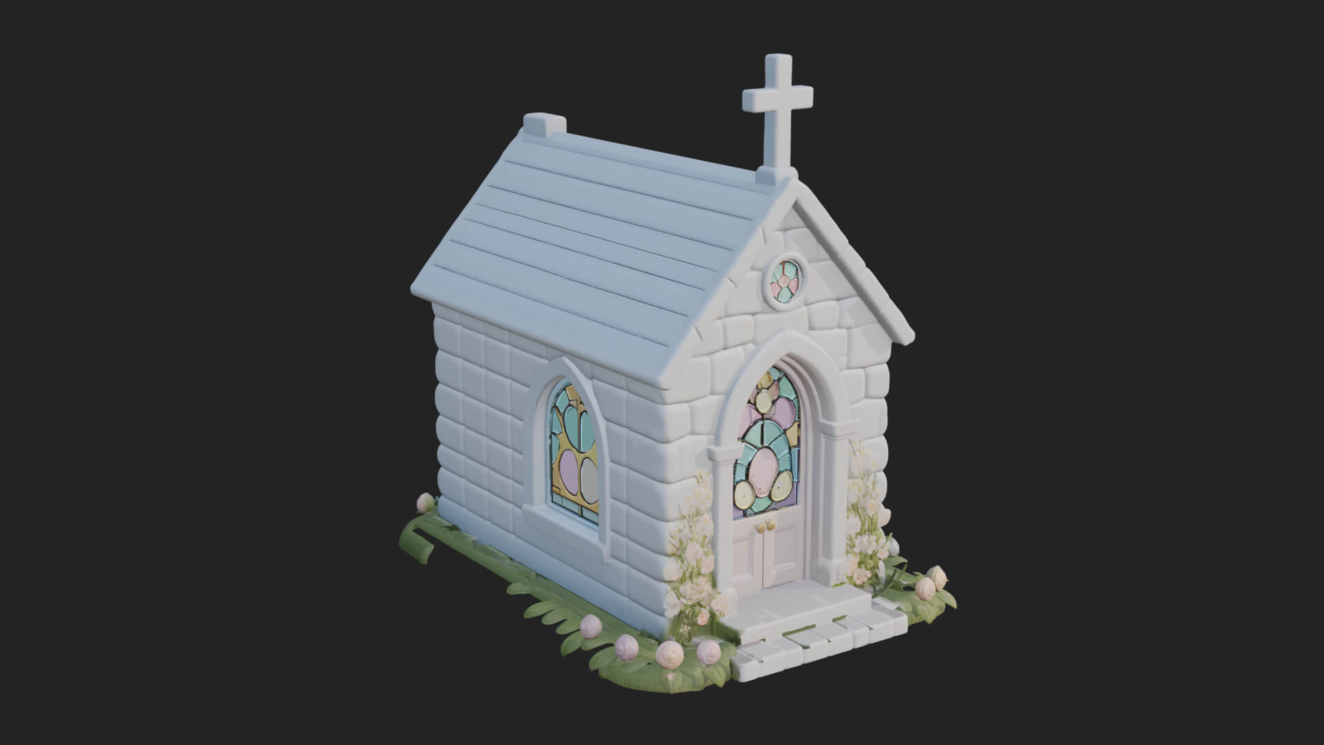 Easter Blossom Chapel House Design 4 3D Print Model 3D Model