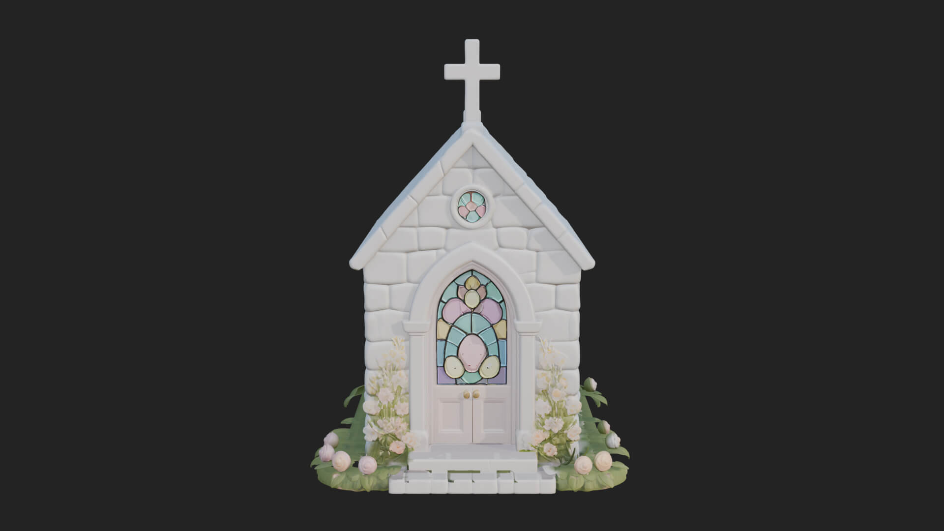 Easter Blossom Chapel House Design 4 3D Print Model 3D Model