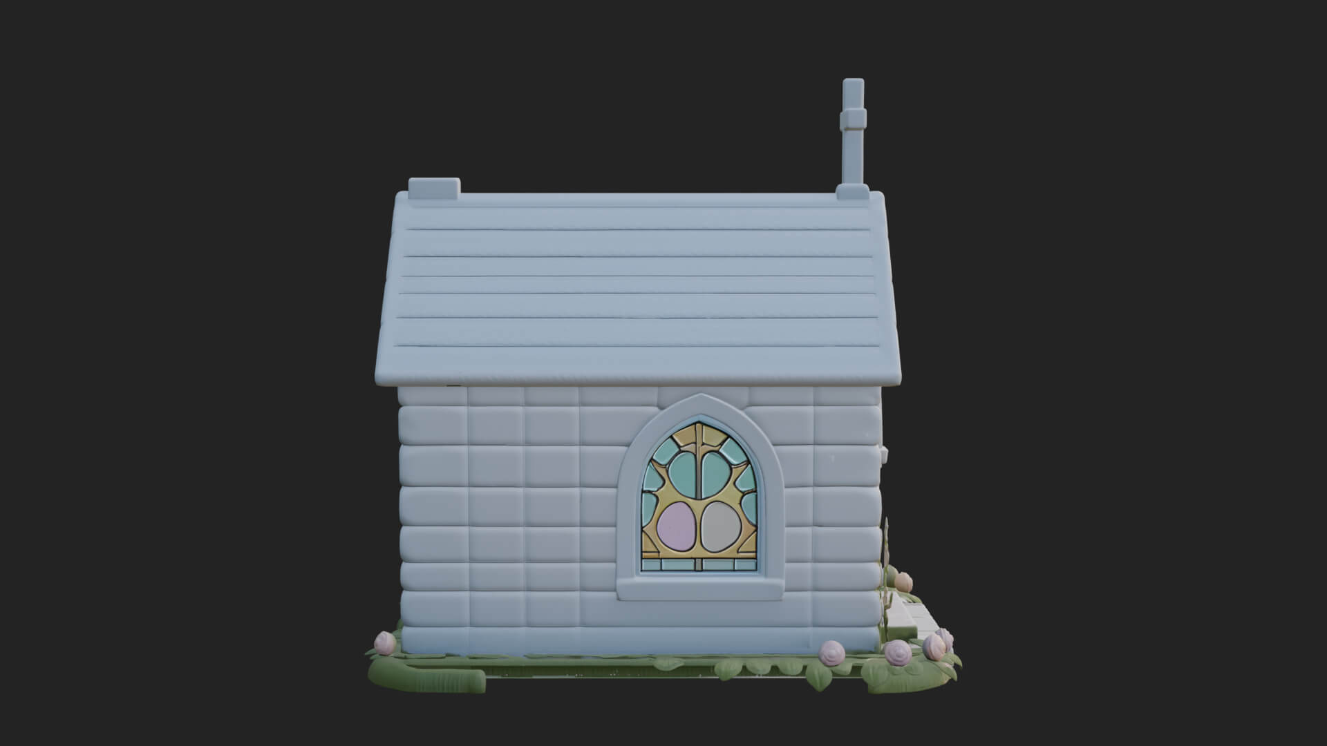 Easter Blossom Chapel House Design 4 3D Print Model 3D Model