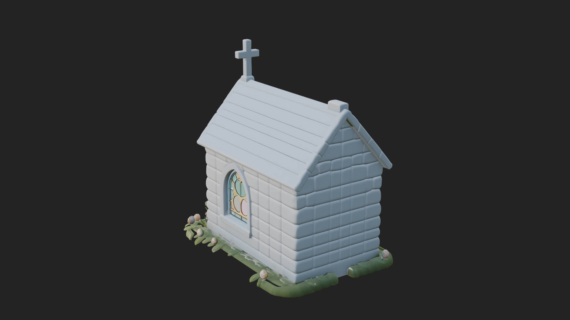Easter Blossom Chapel House Design 4 3D Print Model 3D Model