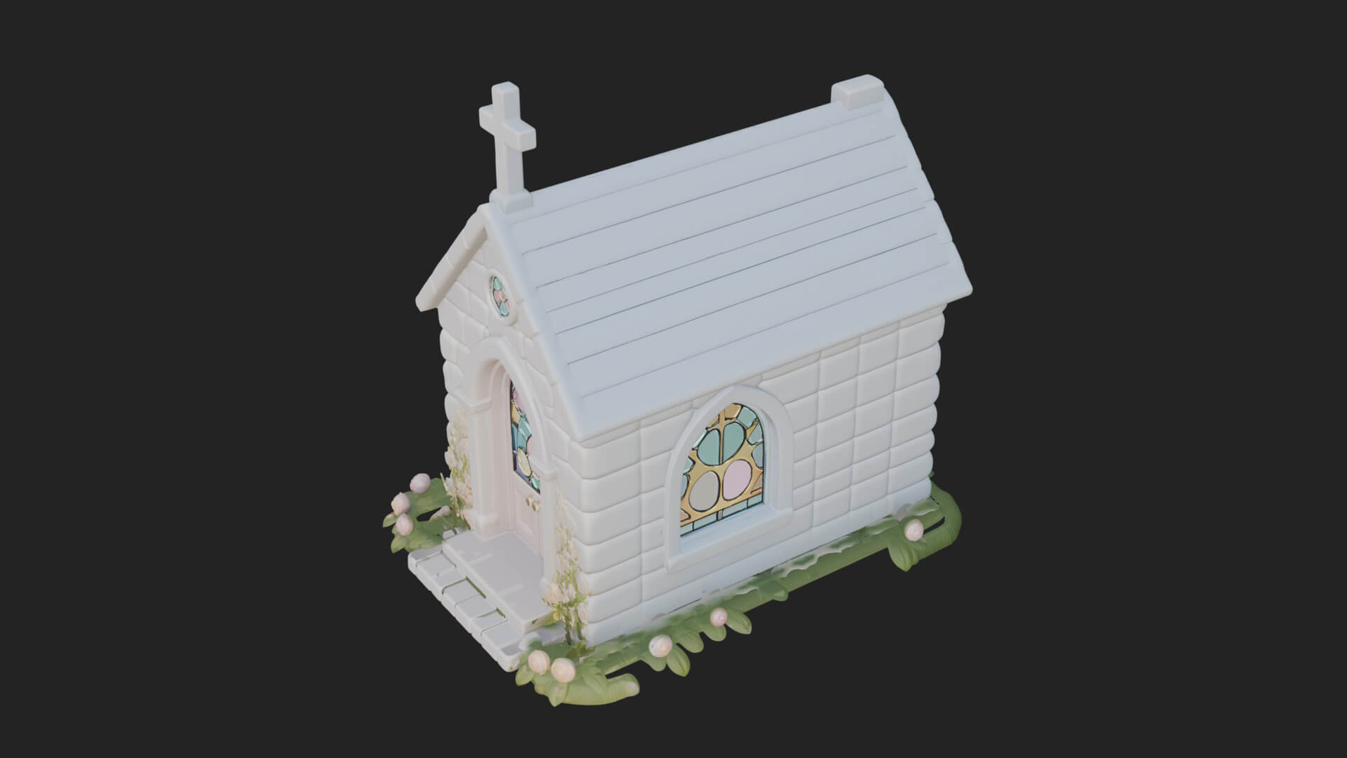 Easter Blossom Chapel House Design 4 3D Print Model 3D Model