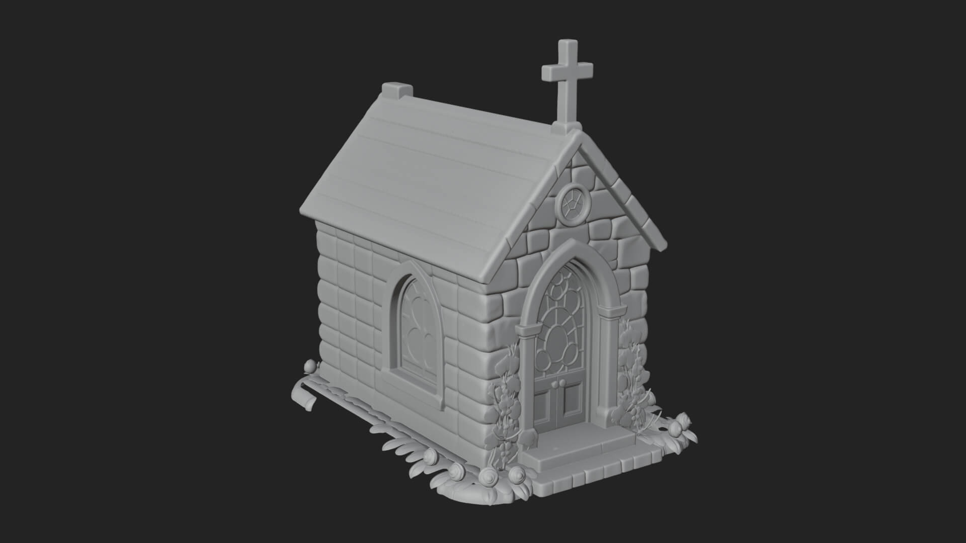Easter Blossom Chapel House Design 4 3D Print Model 3D Model