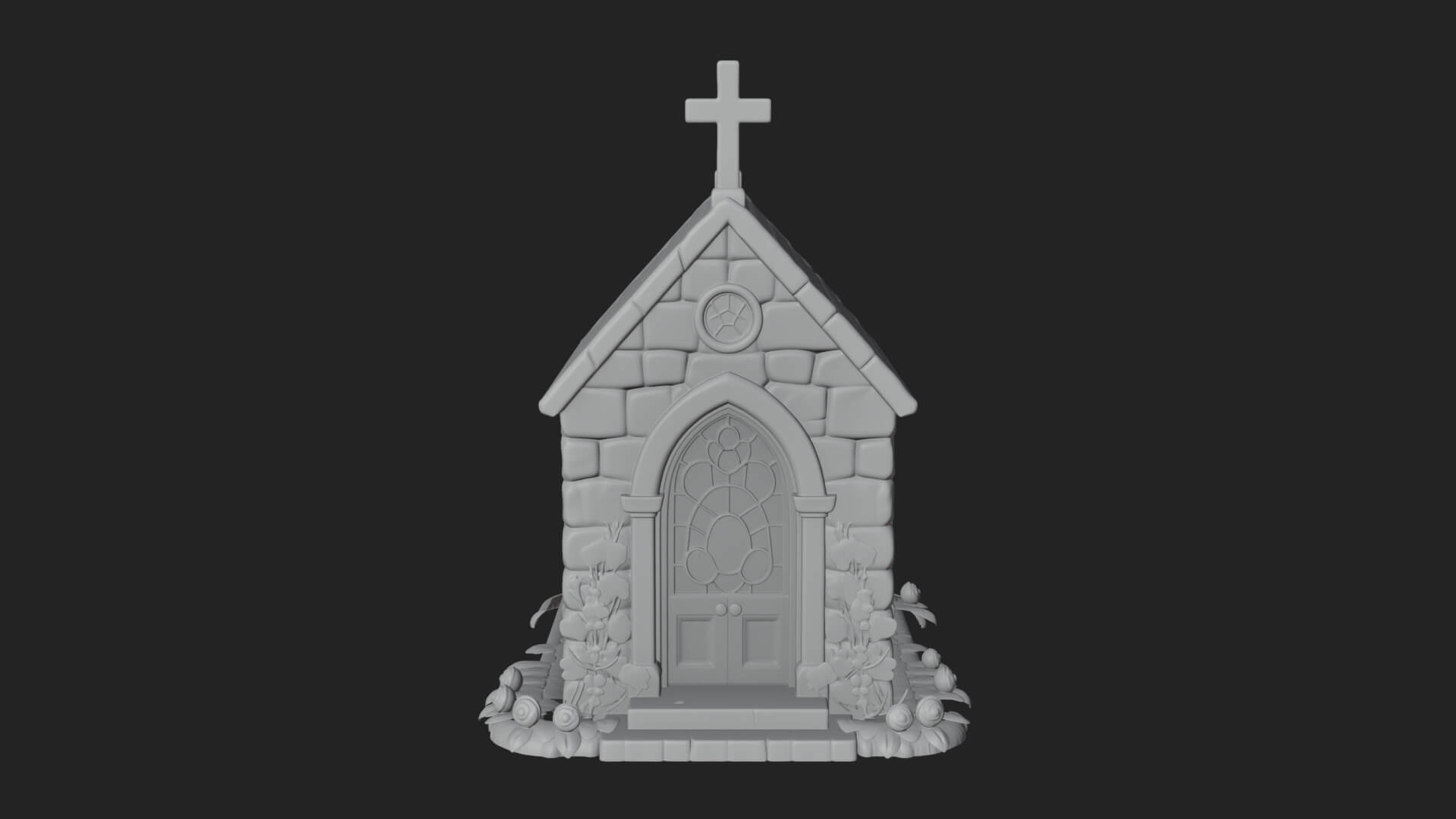 Easter Blossom Chapel House Design 4 3D Print Model 3D Model
