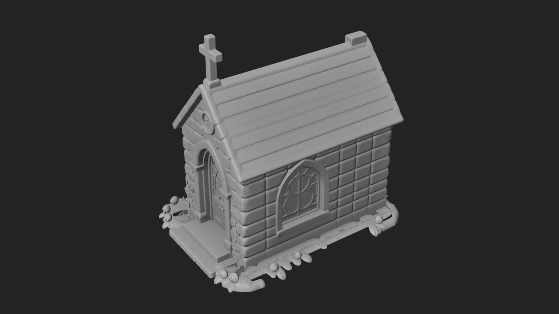 Easter Blossom Chapel House Design 4 3D Print Model 3D Model