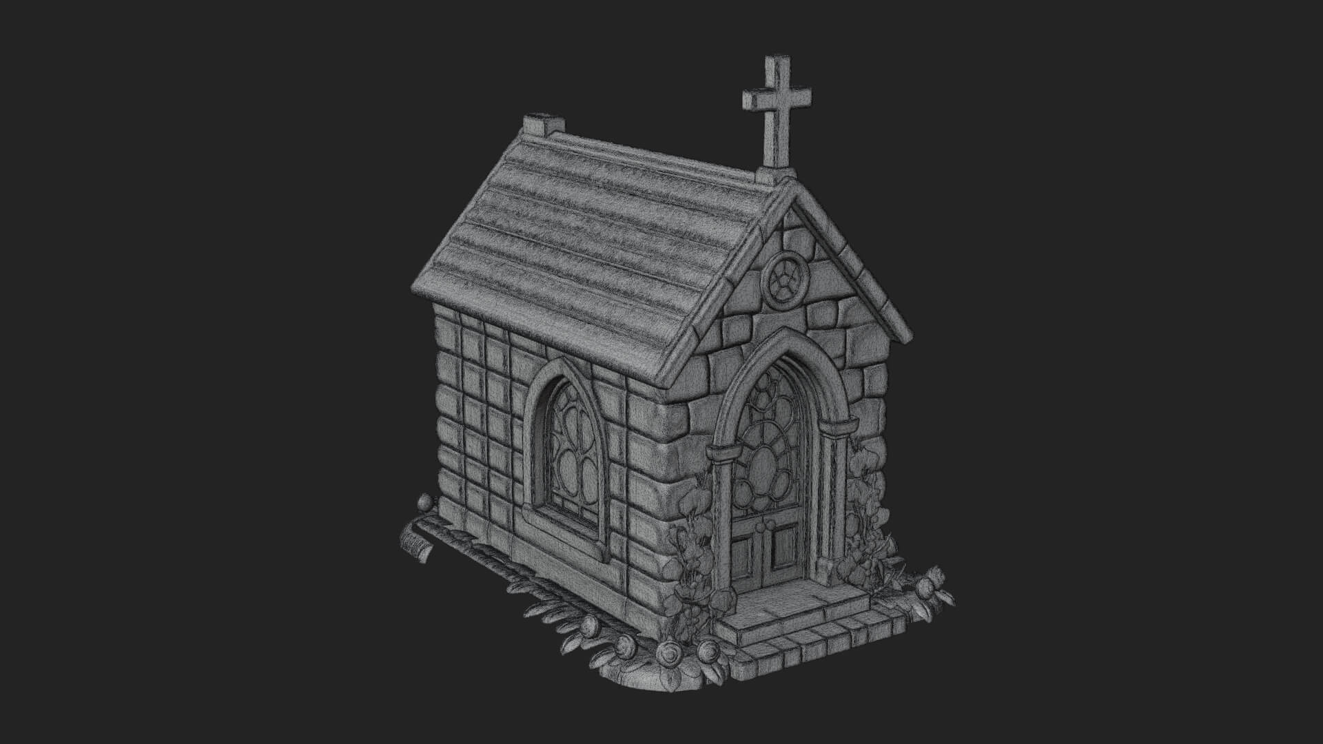 Easter Blossom Chapel House Design 4 3D Print Model 3D Model
