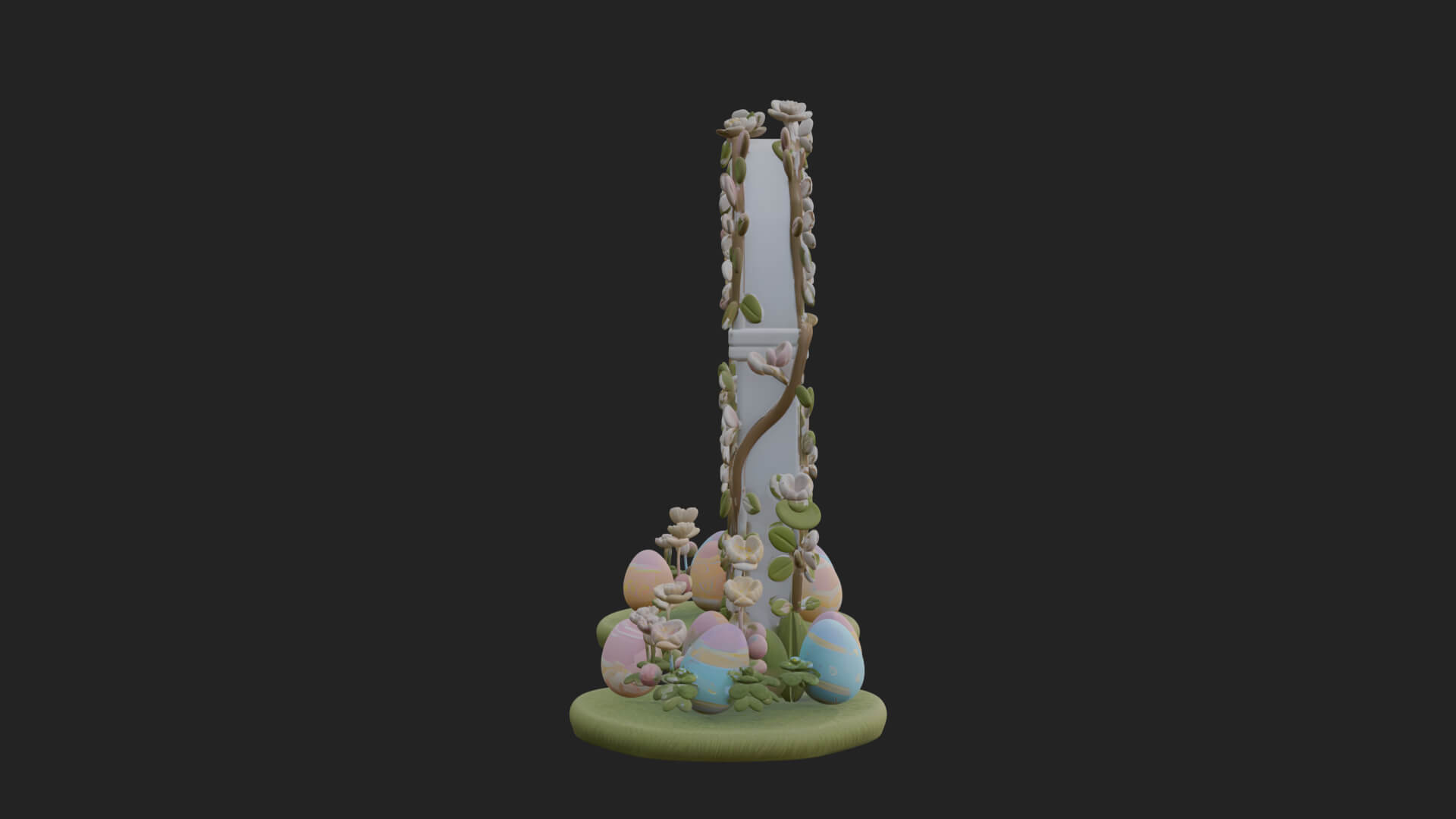 Easter Blossom Garden Gate Design 1 3D Print Model 3D Model