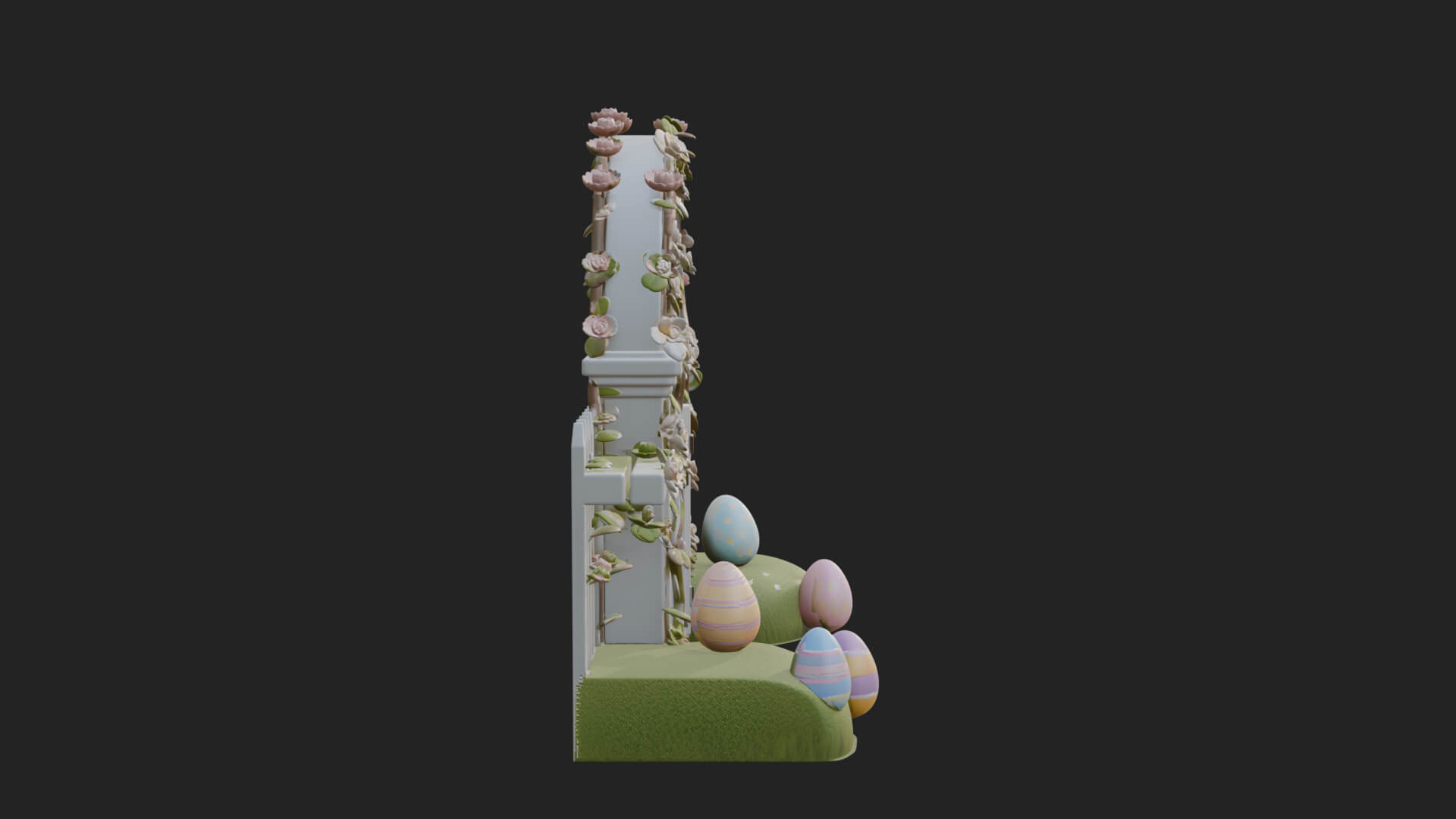 Easter Blossom Garden Gate Design 2 3D Print Model 3D Model