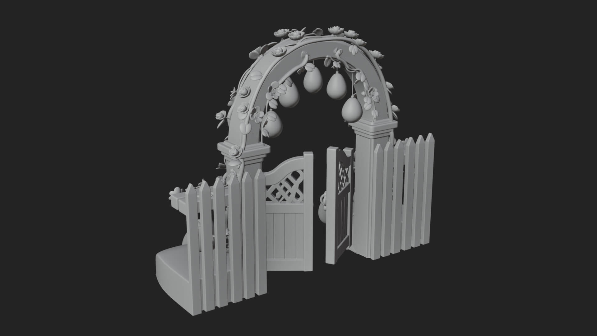 Easter Blossom Garden Gate Design 2 3D Print Model 3D Model