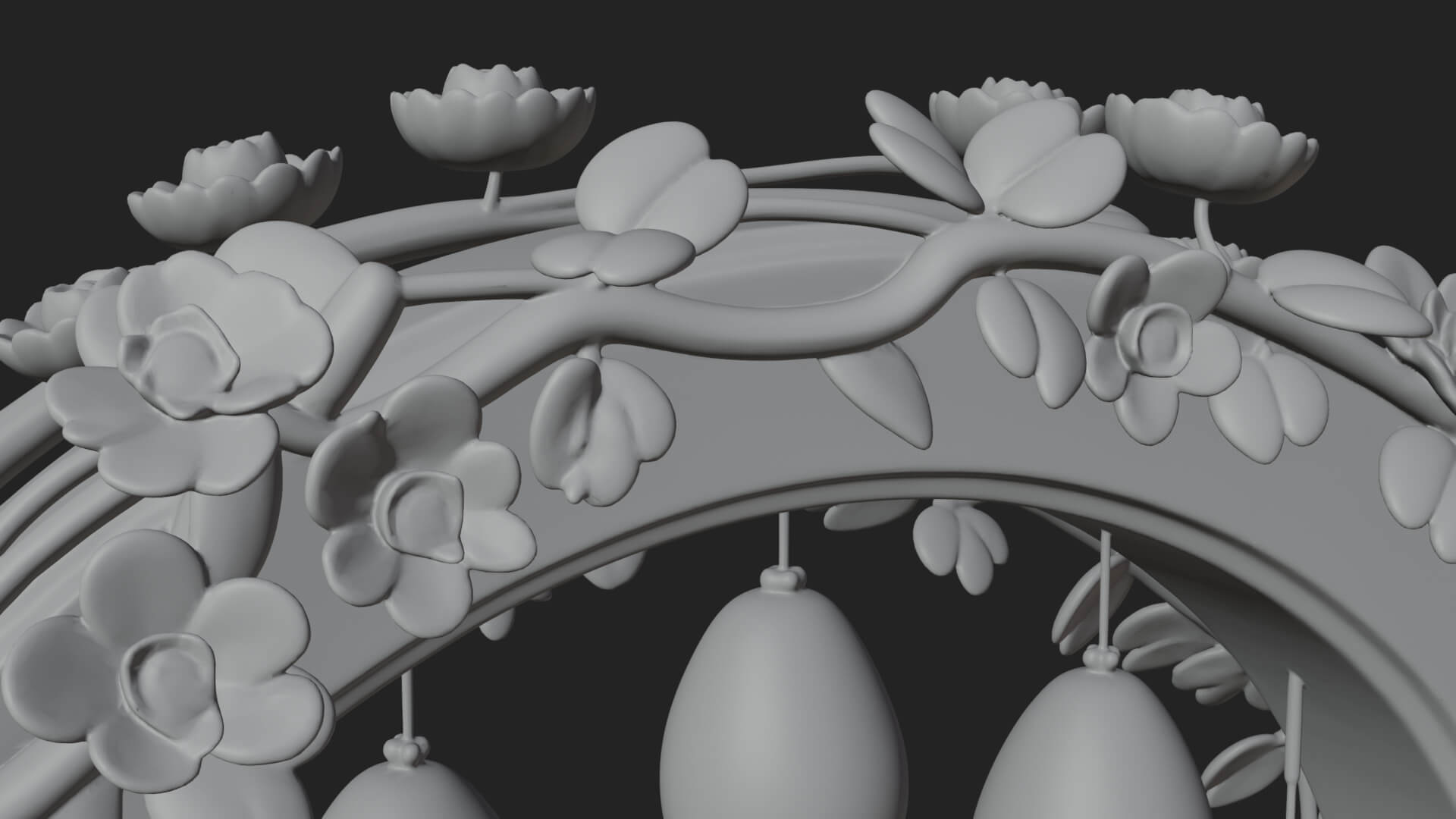 Easter Blossom Garden Gate Design 2 3D Print Model 3D Model