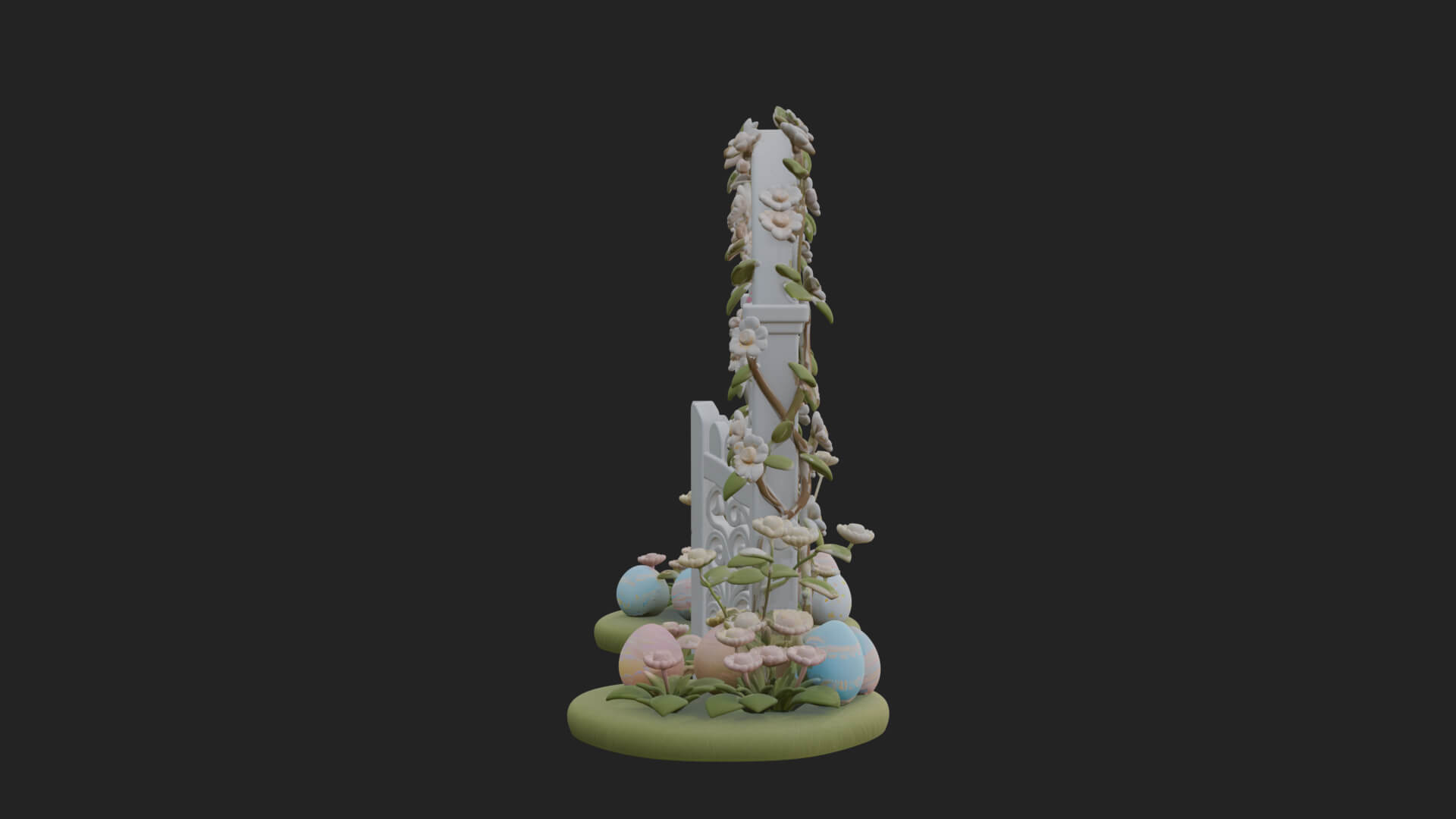 Easter Blossom Garden Gate Design 3 3D Print Model 3D Model