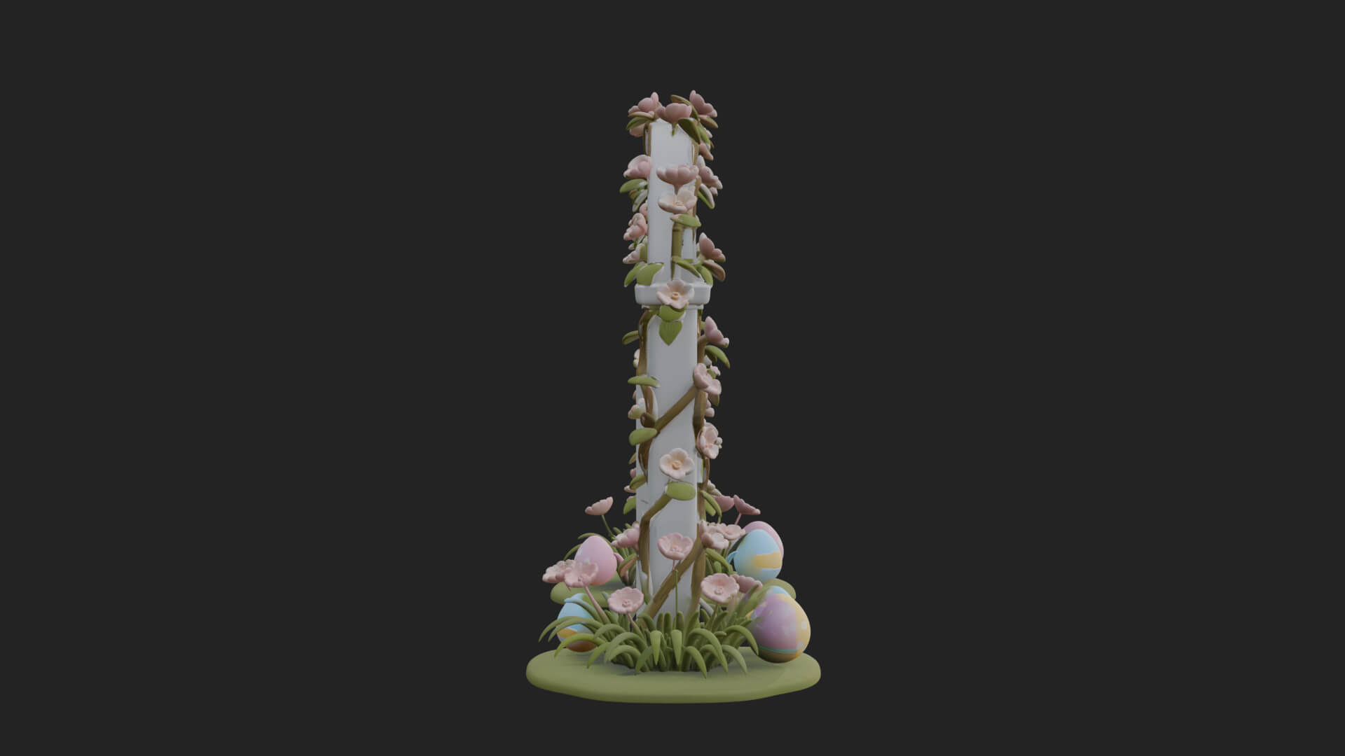 Easter Blossom Garden Gate Design 4 3D Print Model 3D Model