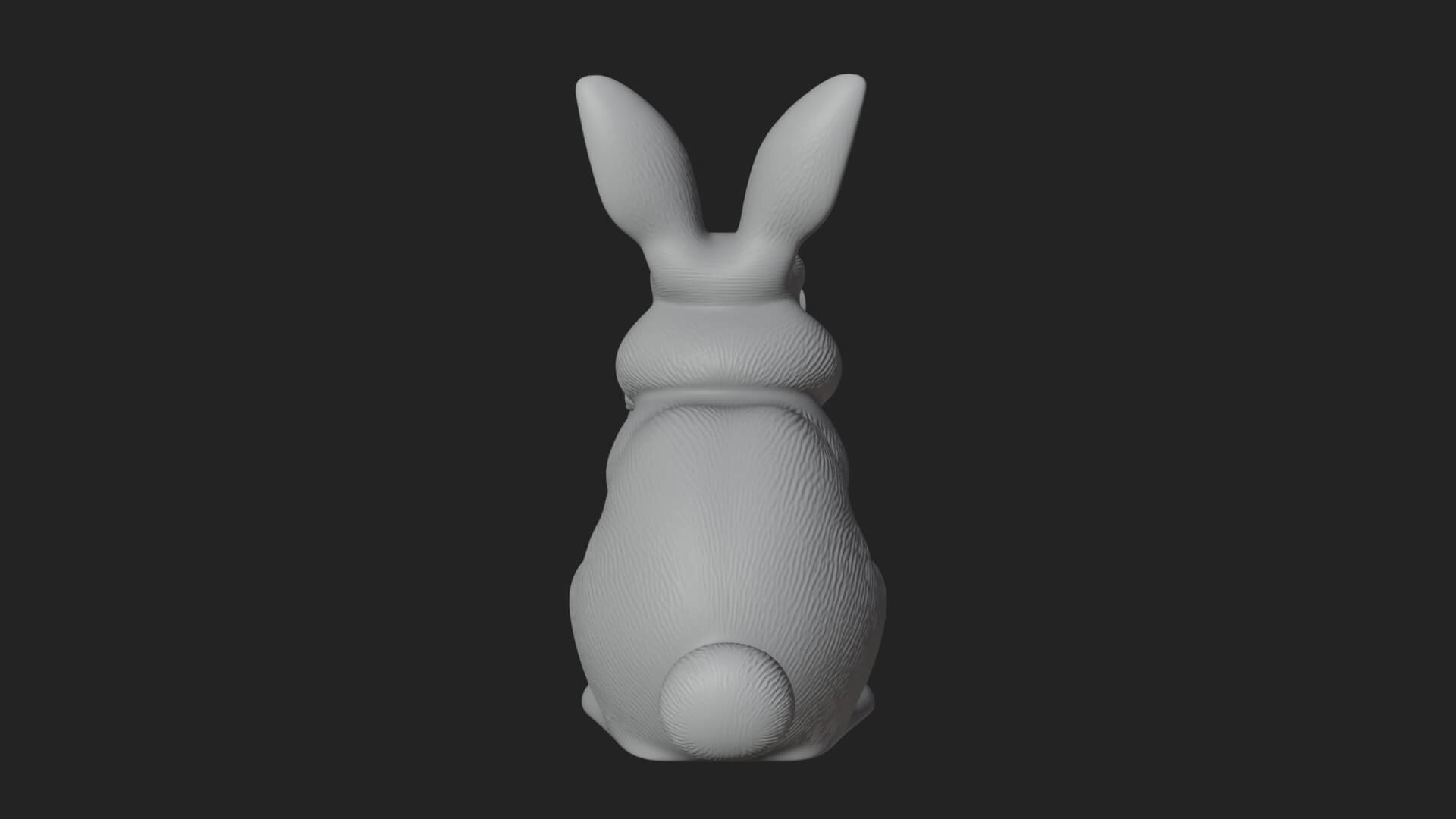 Easter Bunny with Basket Statue Design 5 3D Print Model 3D Model