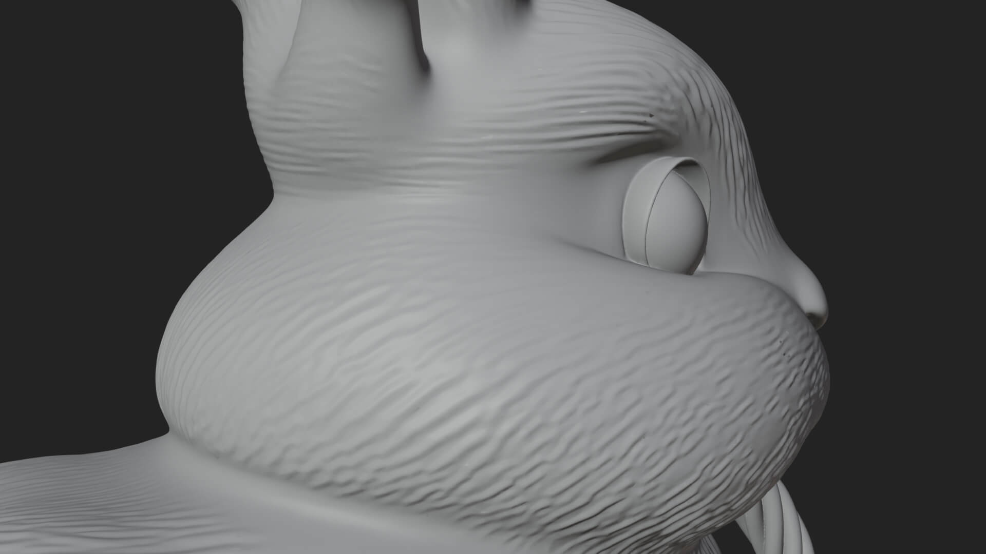 Easter Bunny with Basket Statue Design 5 3D Print Model 3D Model