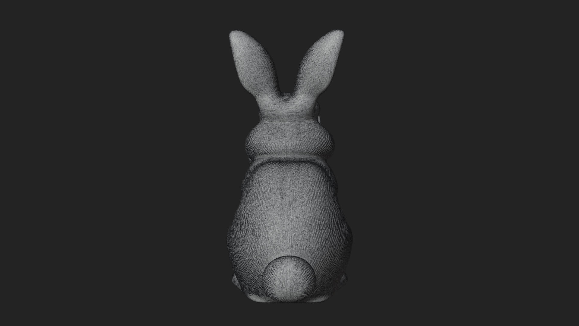 Easter Bunny with Basket Statue Design 5 3D Print Model 3D Model