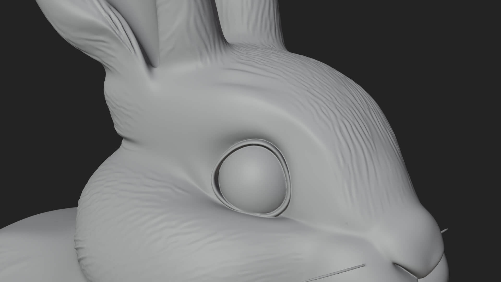 Easter Bunny with Basket Statue Design 6 3D Print Model 3D Model