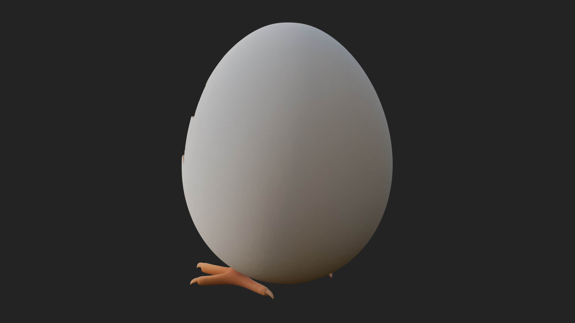 Easter Chick in Eggshell Statue Design 7 3D Print Model 3D Model