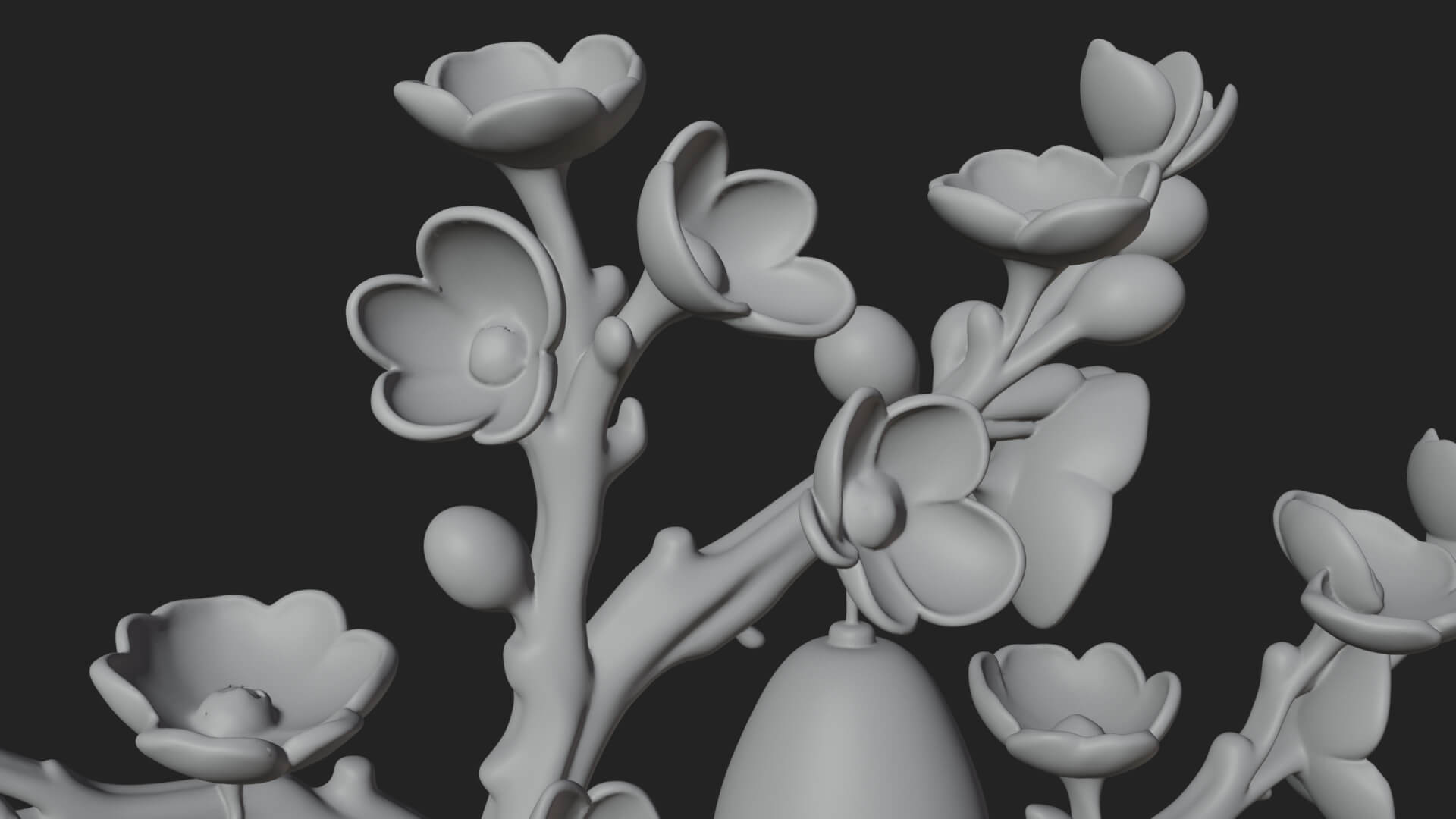 Easter Egg Blossom Tree Model Design 2 3D Print Model 3D Model
