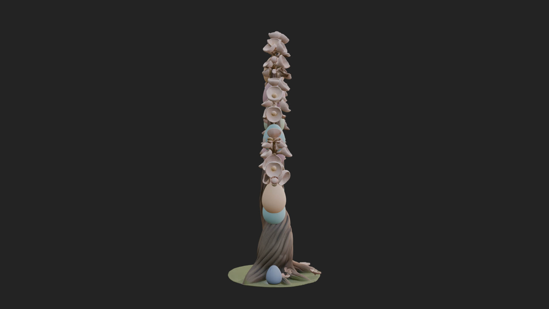 Easter Egg Blossom Tree Model Design 3 3D Print Model 3D Model