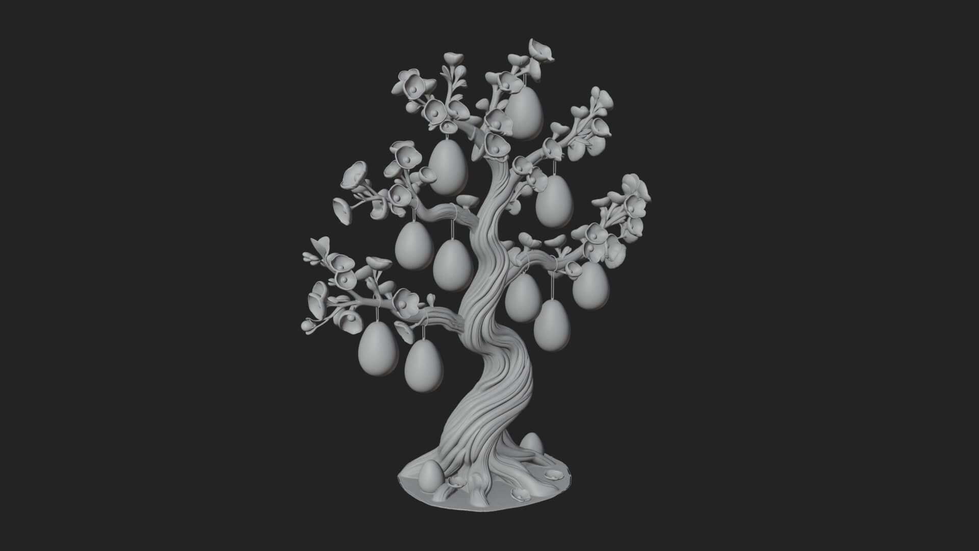 Easter Egg Blossom Tree Model Design 3 3D Print Model 3D Model