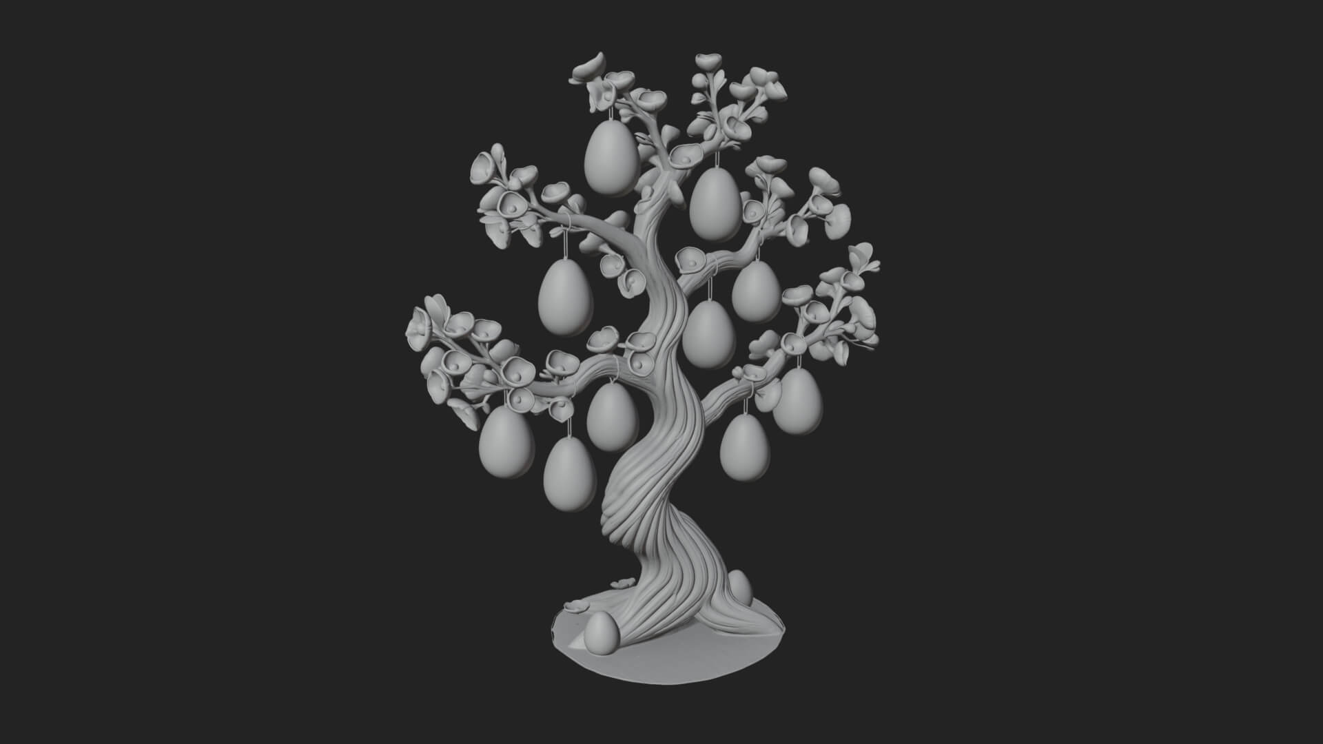 Easter Egg Blossom Tree Model Design 3 3D Print Model 3D Model