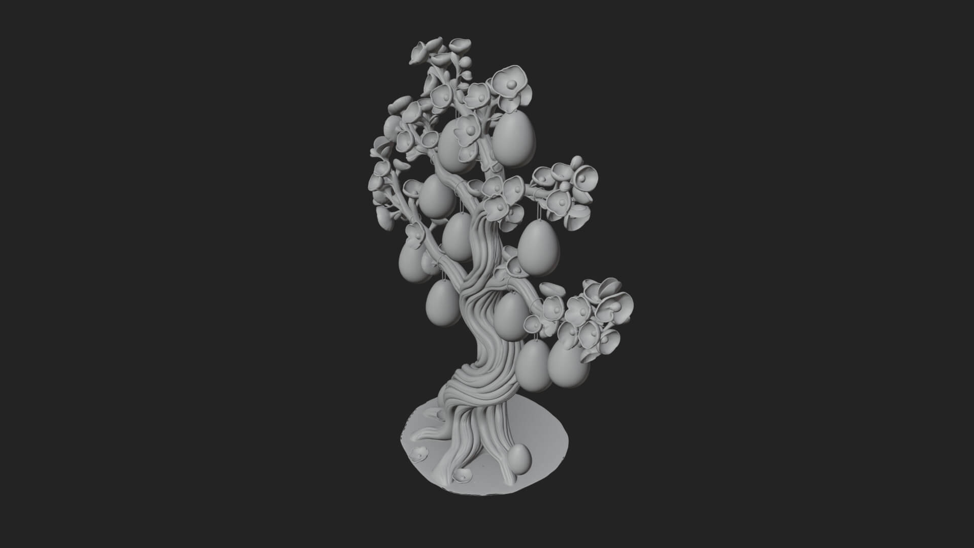 Easter Egg Blossom Tree Model Design 3 3D Print Model 3D Model