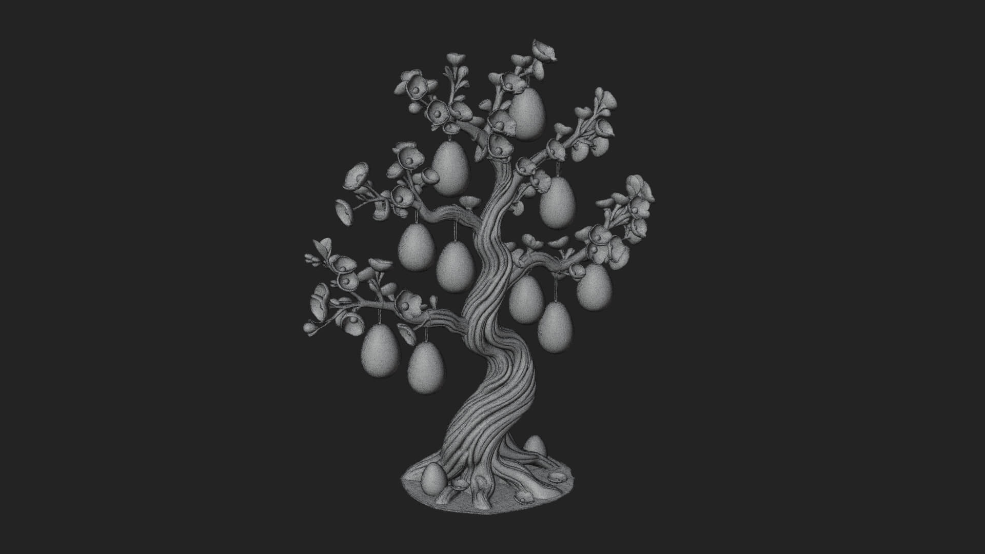 Easter Egg Blossom Tree Model Design 3 3D Print Model 3D Model