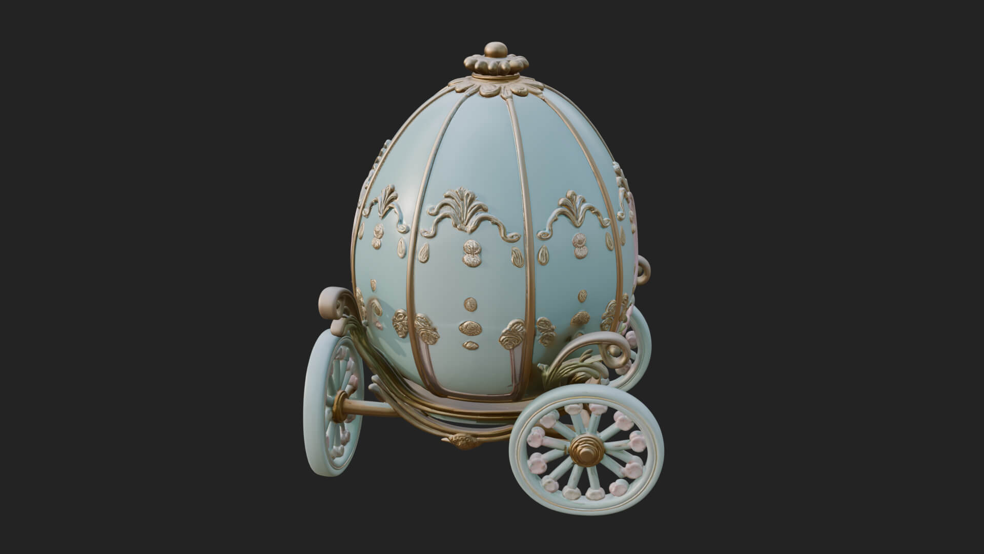 Easter Egg Carriage Model Design 1 3D Print Model 3D Model
