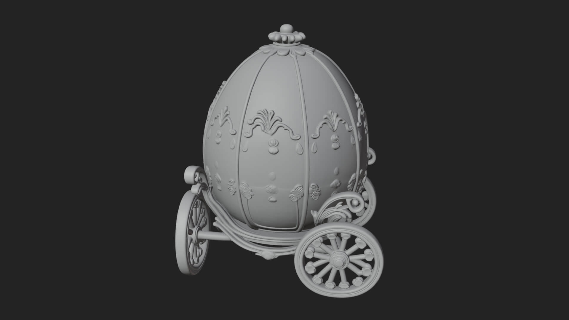 Easter Egg Carriage Model Design 1 3D Print Model 3D Model