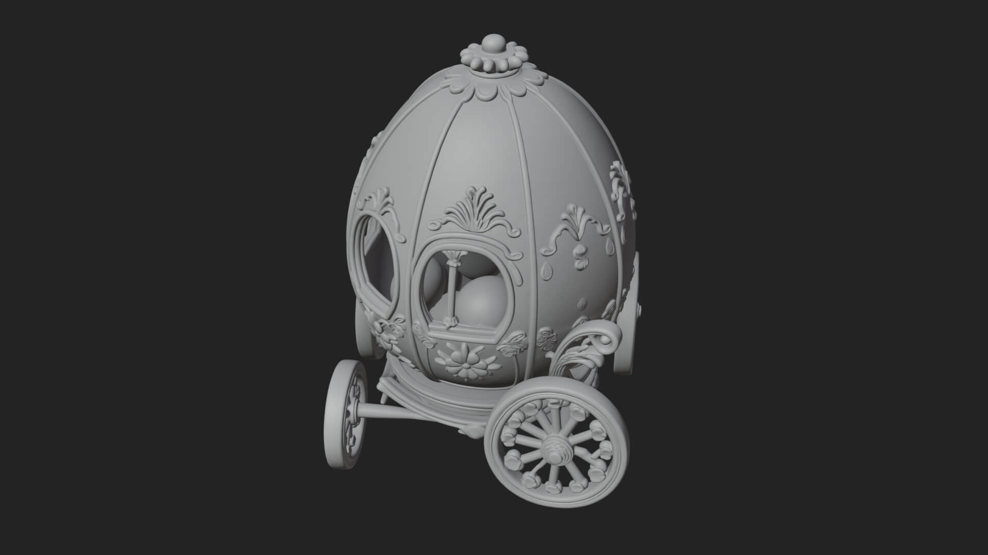 Easter Egg Carriage Model Design 1 3D Print Model 3D Model