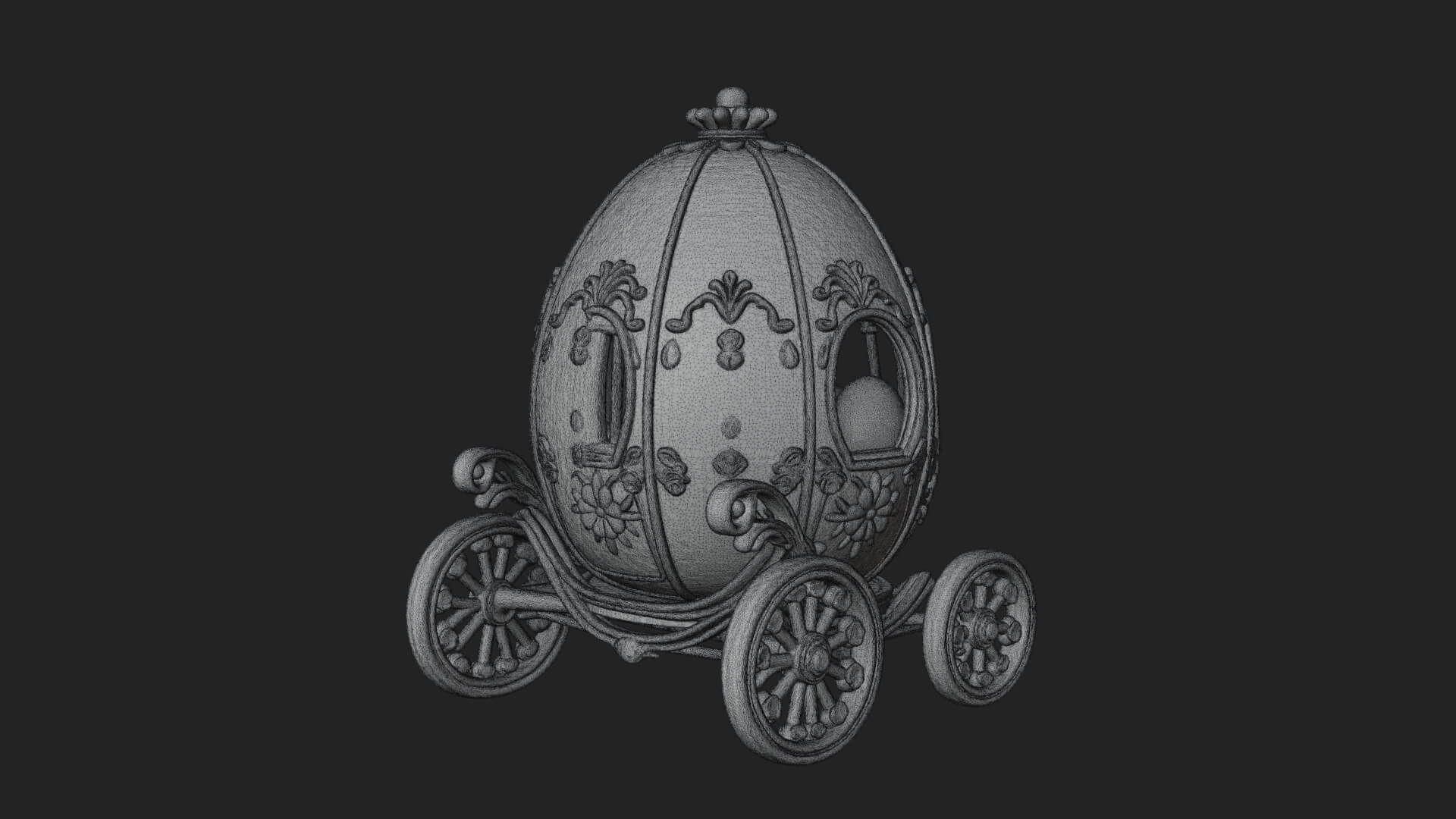 Easter Egg Carriage Model Design 1 3D Print Model 3D Model