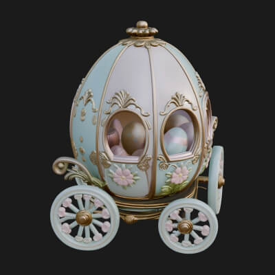 Easter Egg Carriage Model Design 1 3D Print Model