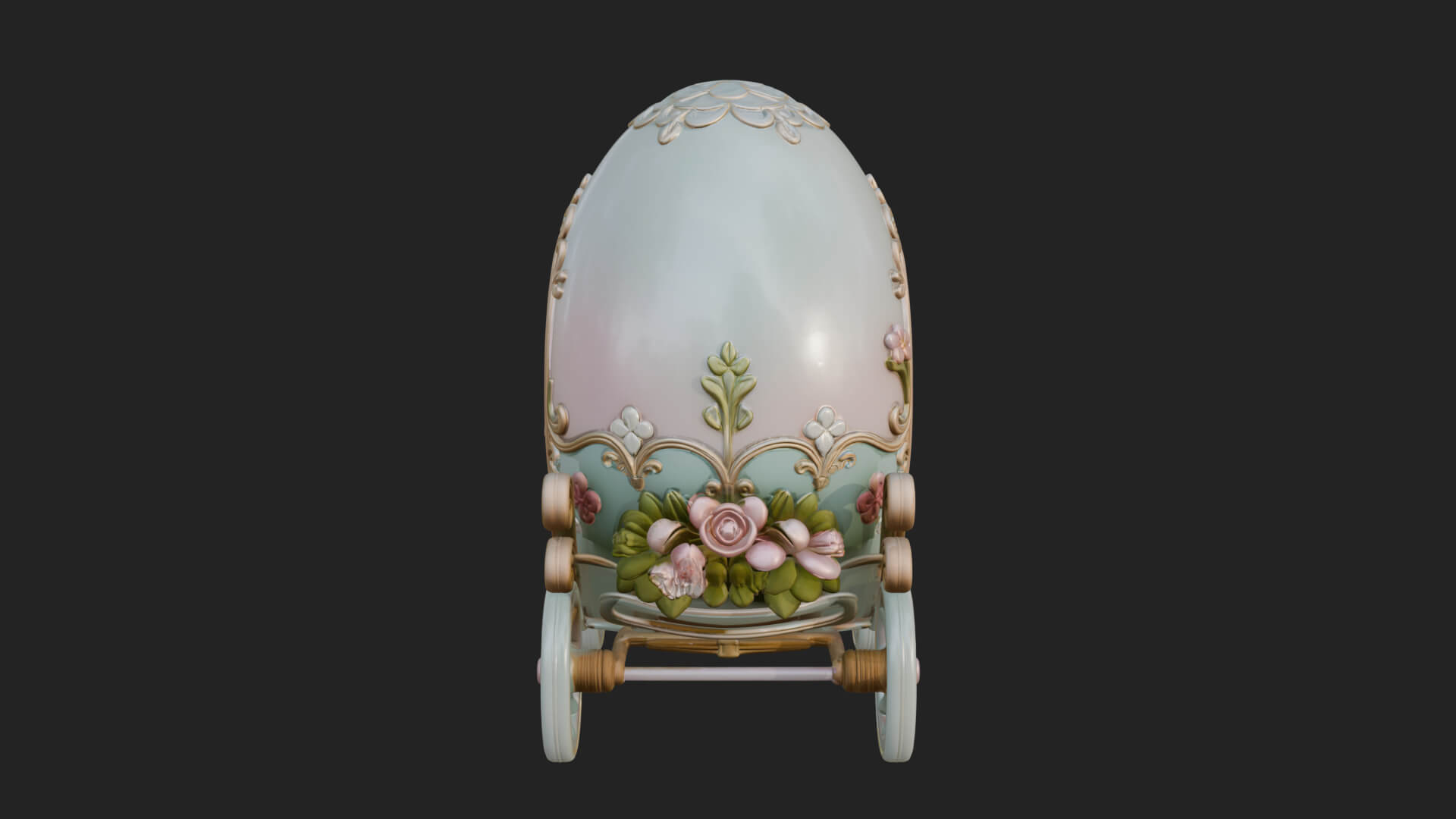 Easter Egg Carriage Model Design 2 3D Print Model 3D Model