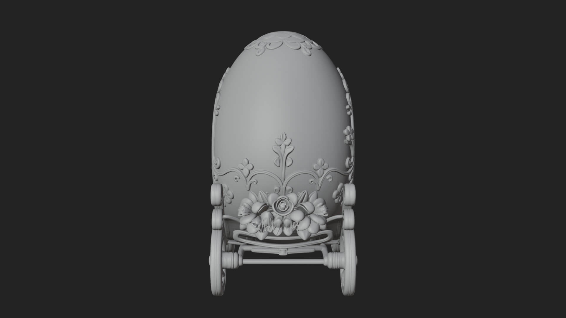 Easter Egg Carriage Model Design 2 3D Print Model 3D Model