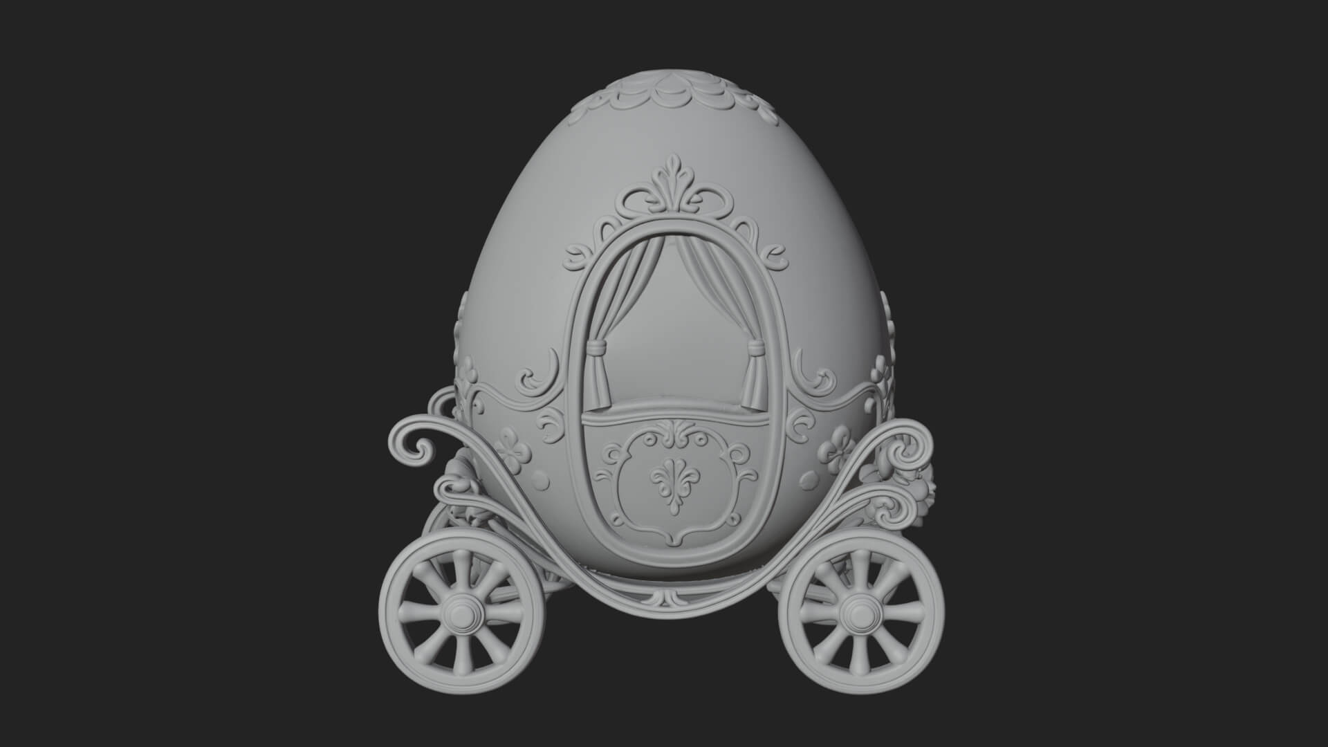 Easter Egg Carriage Model Design 2 3D Print Model 3D Model