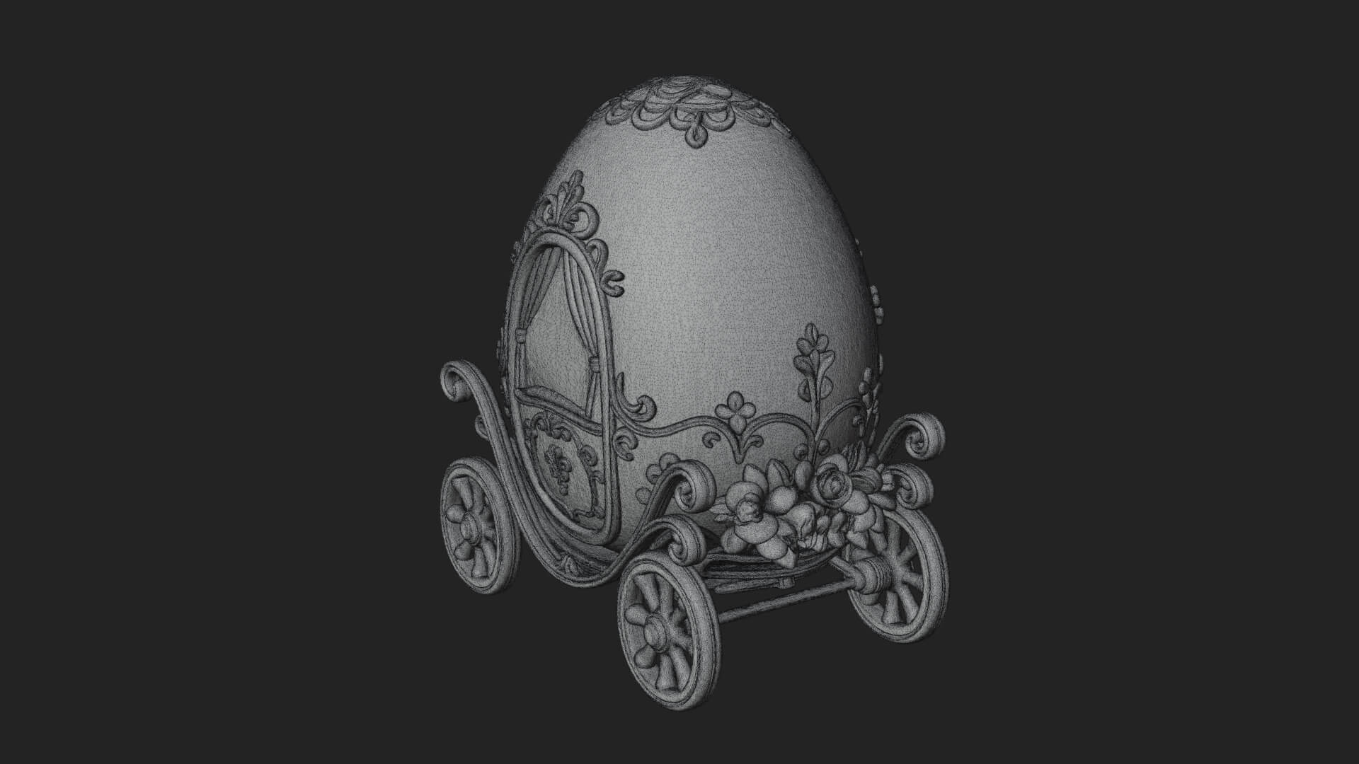 Easter Egg Carriage Model Design 2 3D Print Model 3D Model