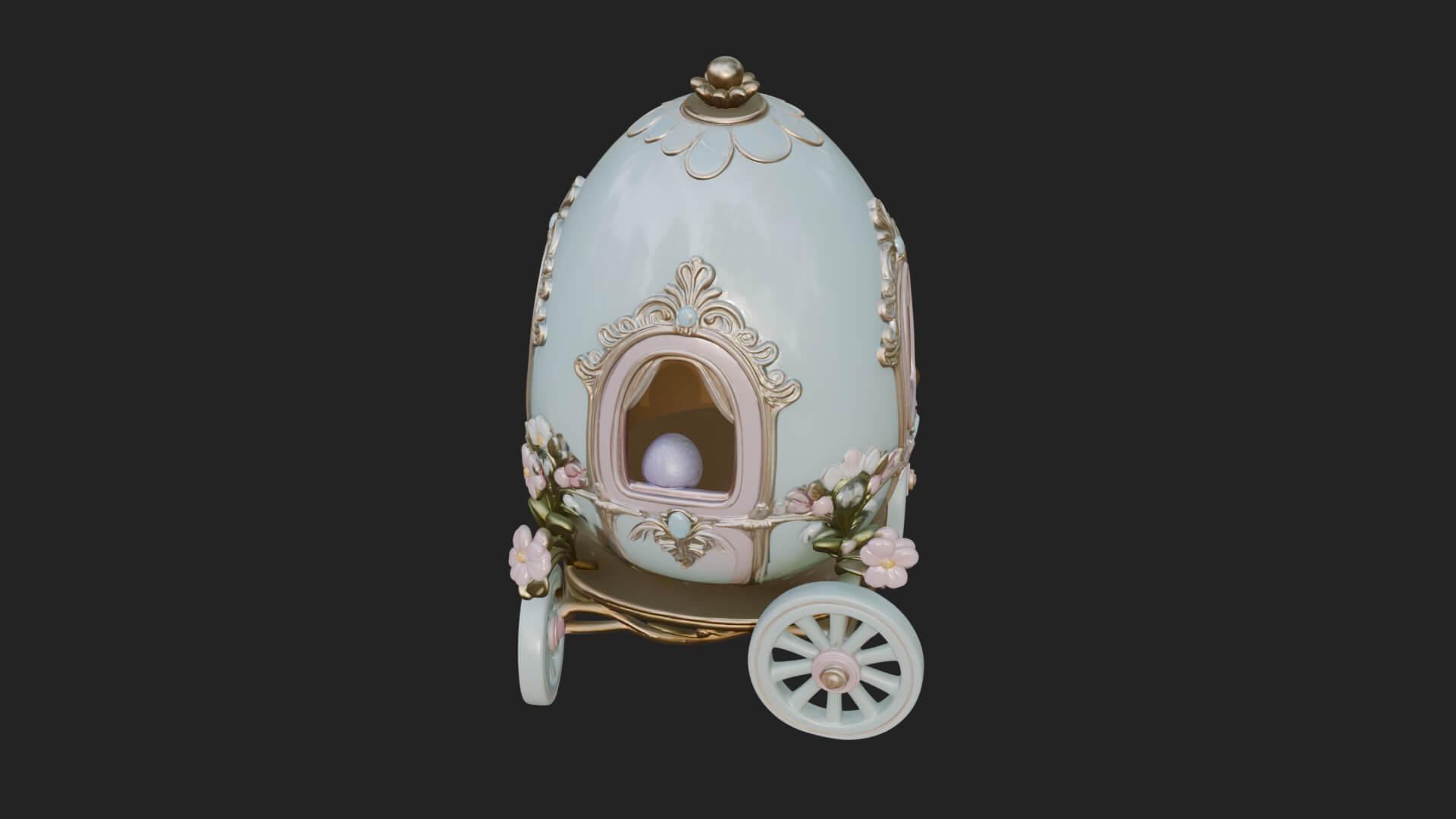 Easter Egg Carriage Model Design 3 3D Print Model 3D Model