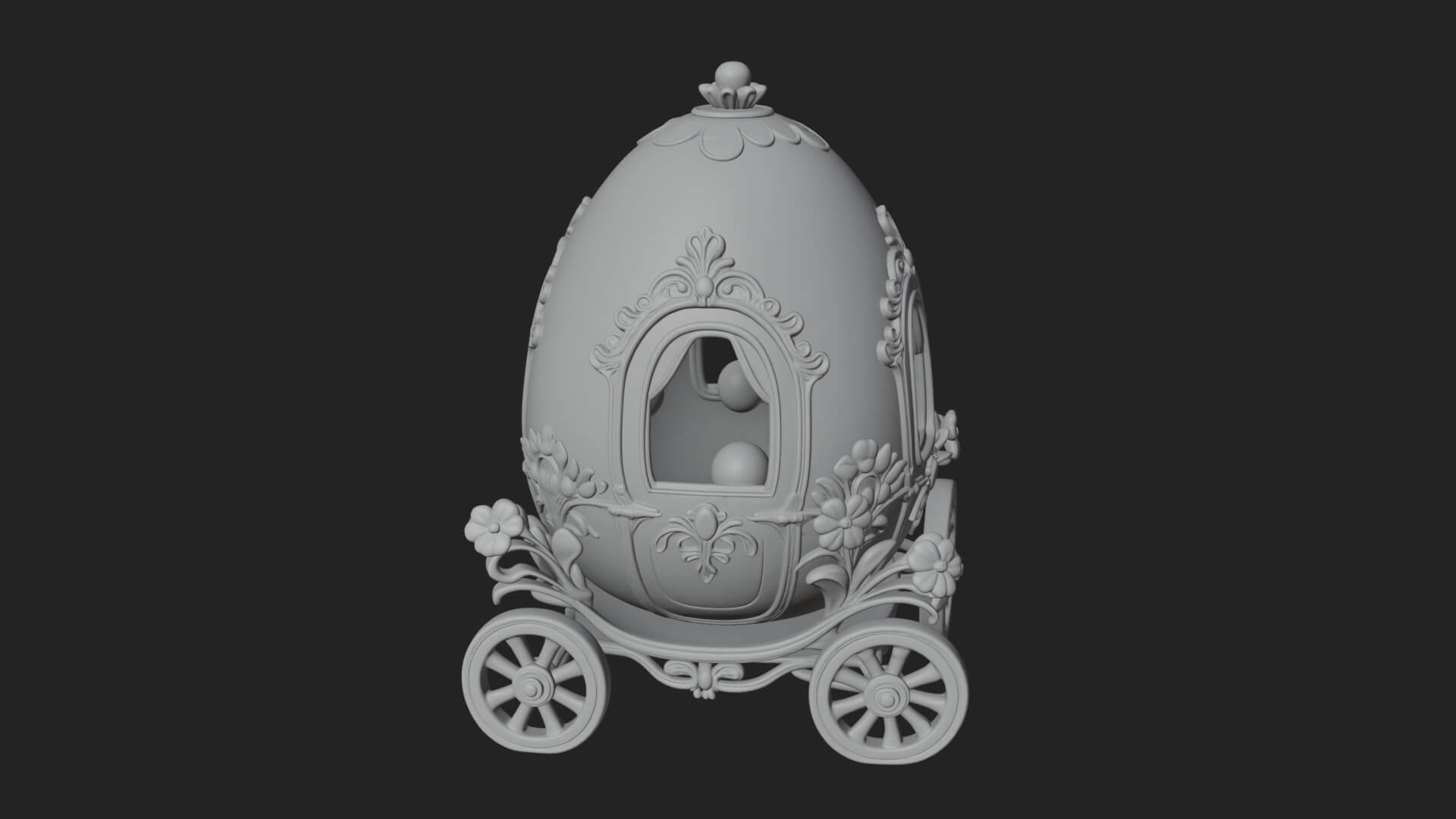 Easter Egg Carriage Model Design 3 3D Print Model 3D Model