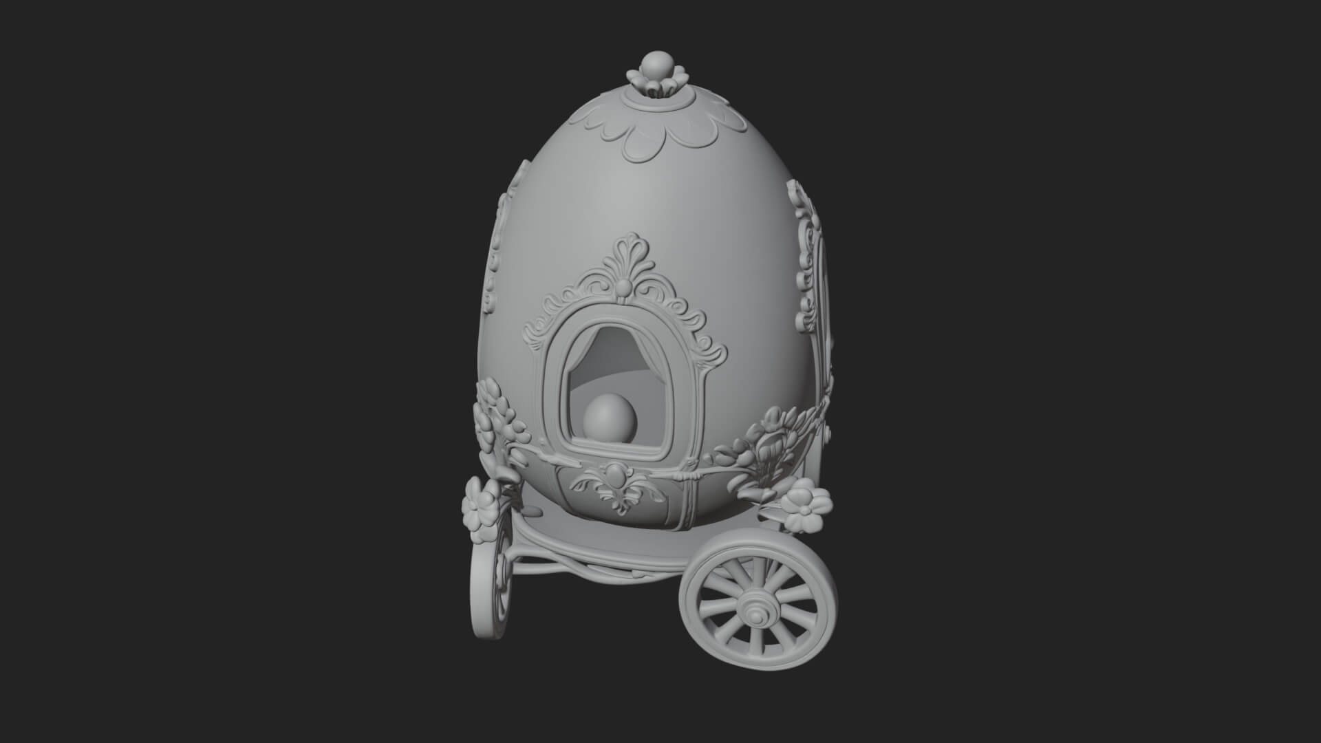 Easter Egg Carriage Model Design 3 3D Print Model 3D Model