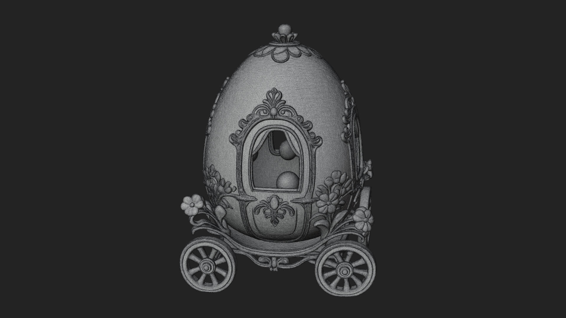 Easter Egg Carriage Model Design 3 3D Print Model 3D Model