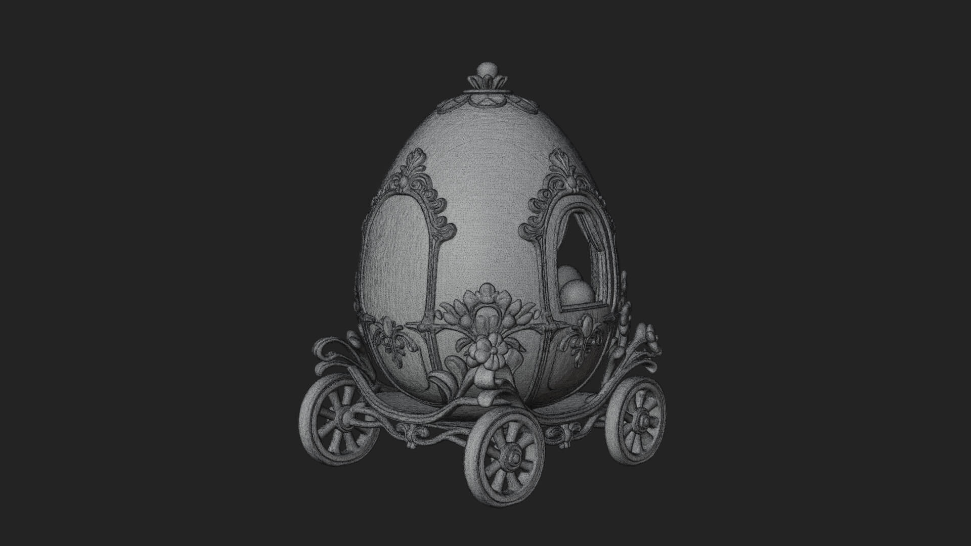 Easter Egg Carriage Model Design 3 3D Print Model 3D Model