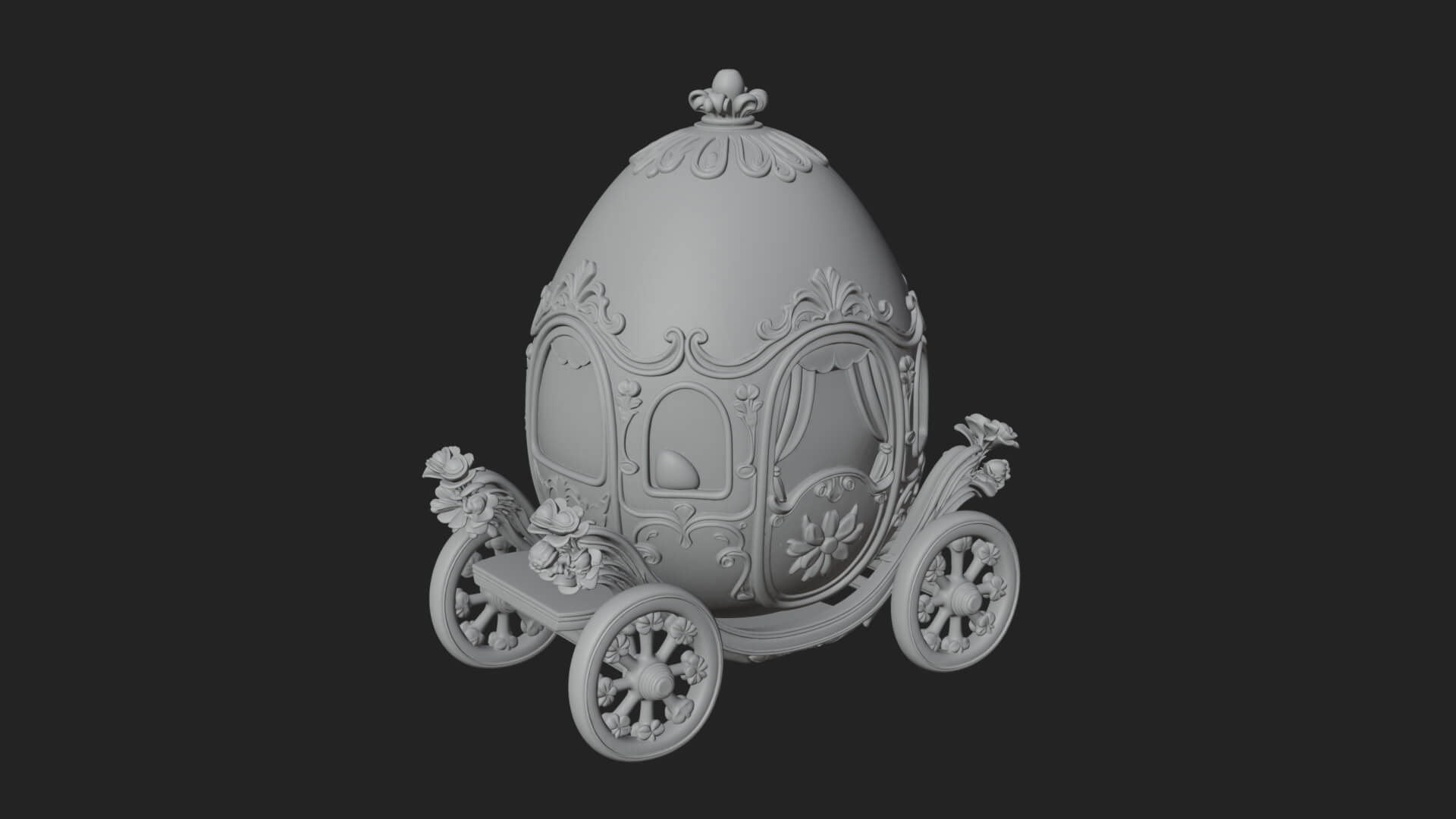 Easter Egg Carriage Model Design 4 3D Print Model 3D Model
